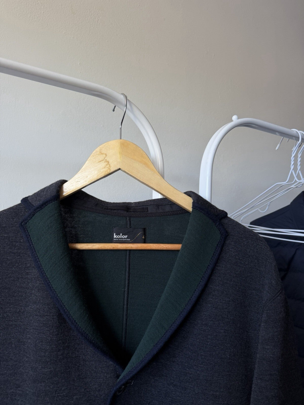 Kolor Japan  Wool Nylon Gray / Green Jacket Size 4