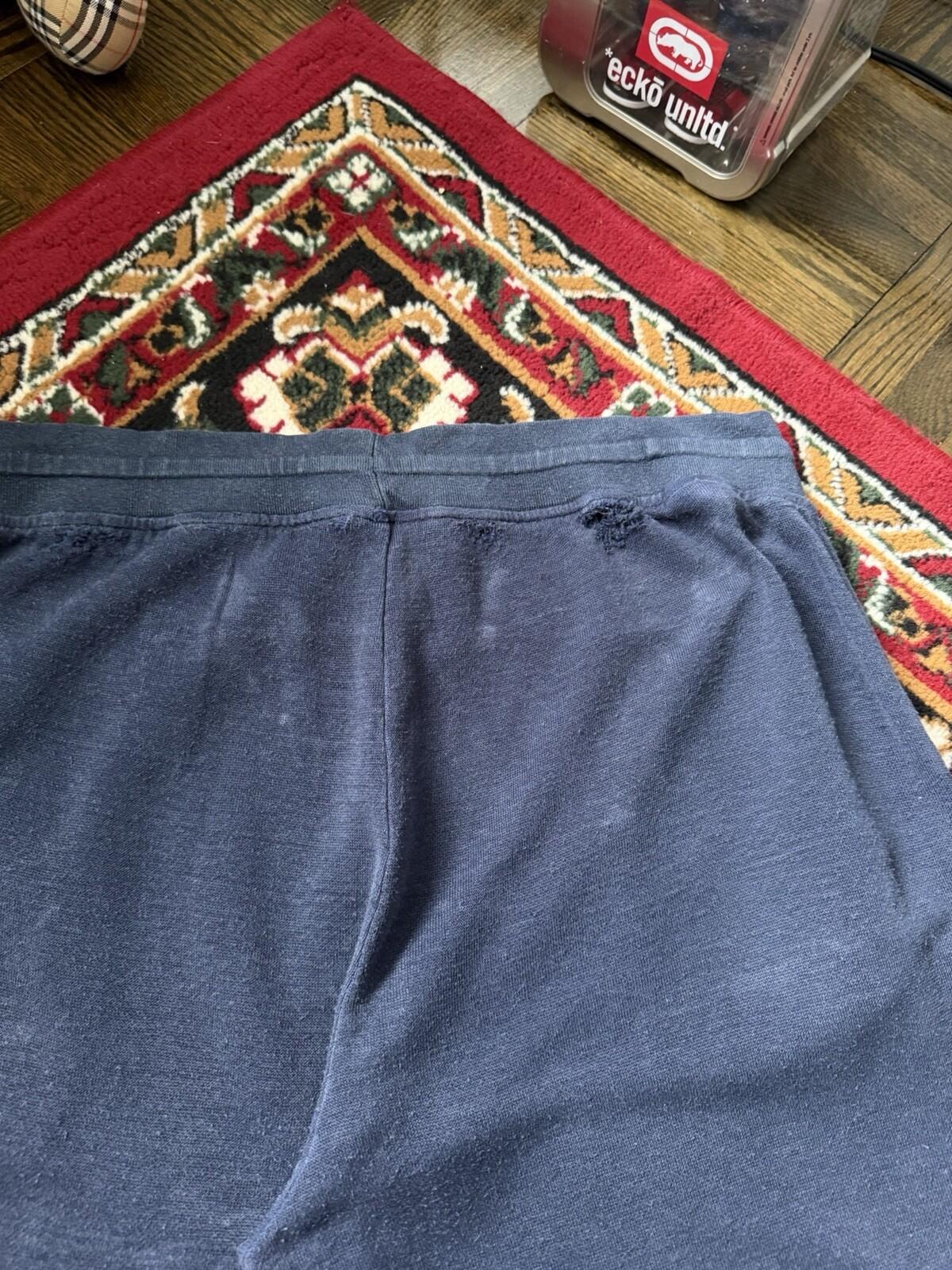 Loro Piana Tapered Linen Joggers Sweatpants Pants Blue Sz XL