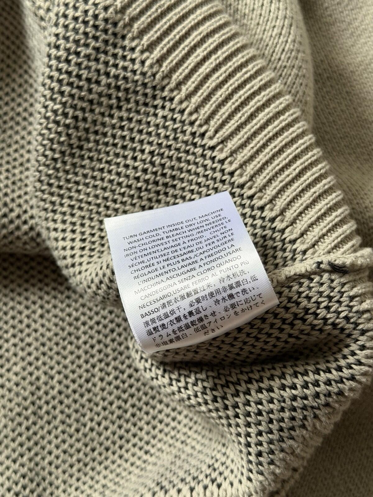 Fear of God Essentials Cream Logo Pullover Hoodie Sweatshirt Knit XL