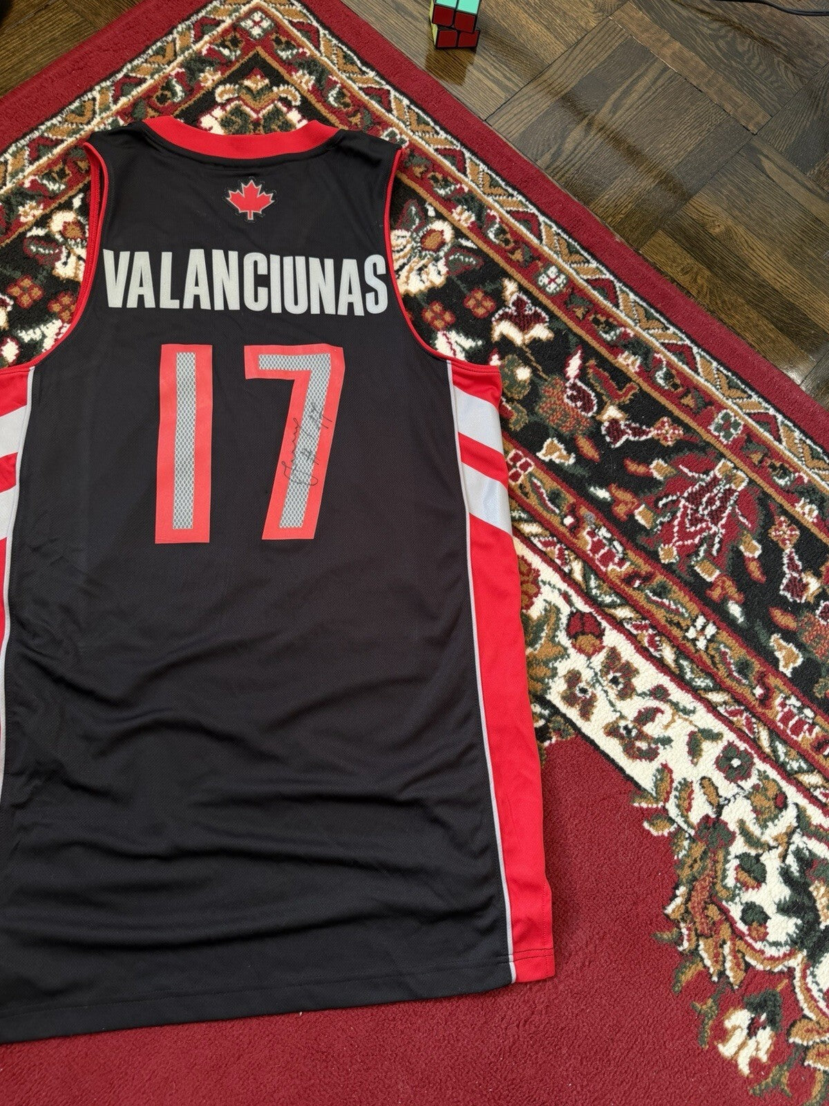 Jonas Valanciunas Signed Autograph Toronto Raptors Jersey NBA Canada Nuggets