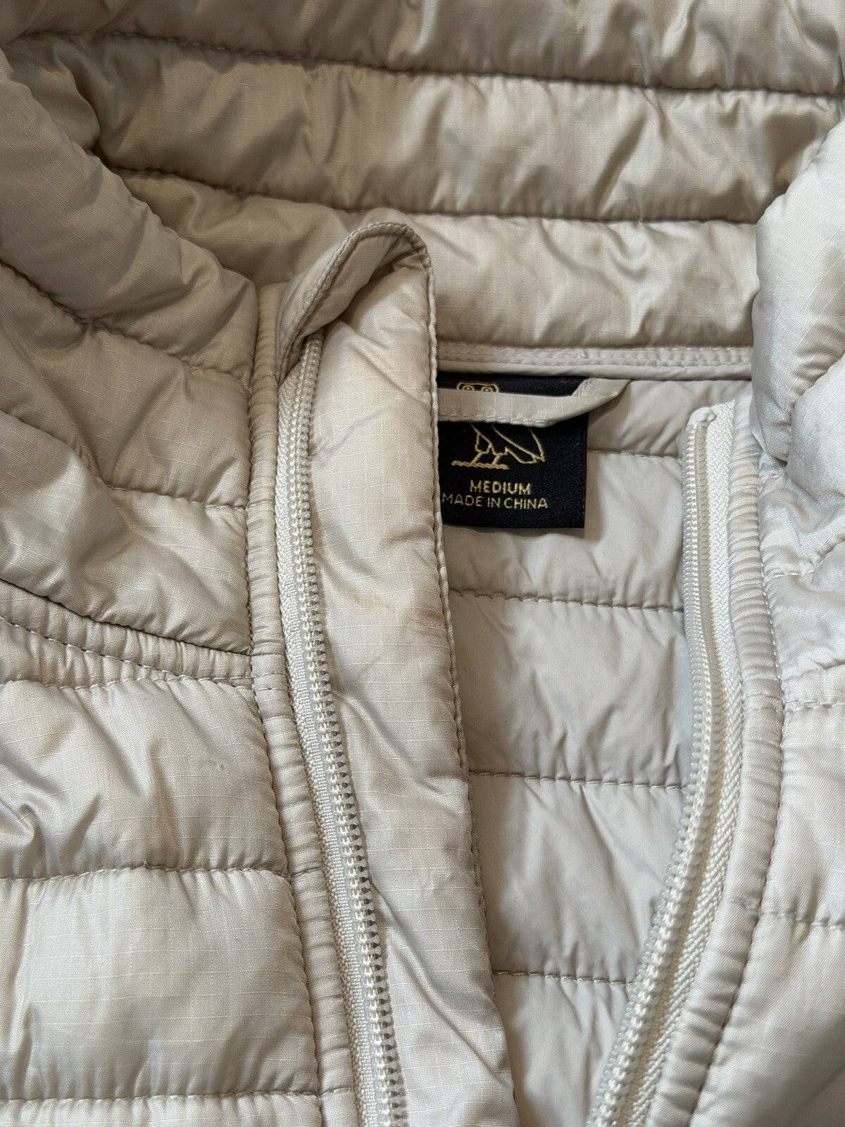 OVO October Very Own Puffer Jacket Drake Milk White Size Medium
