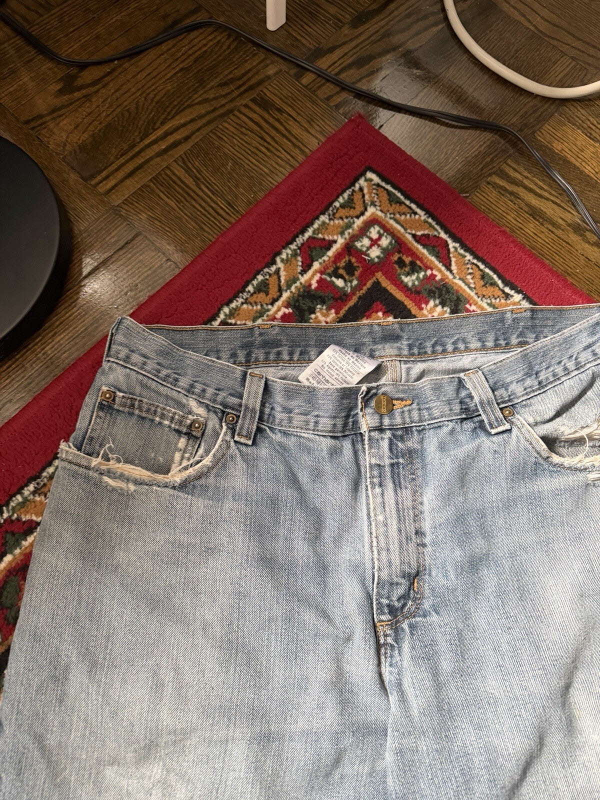 Carhartt Relaxed Fit Vintage Distressed Jeans Size 36x30 Y2K