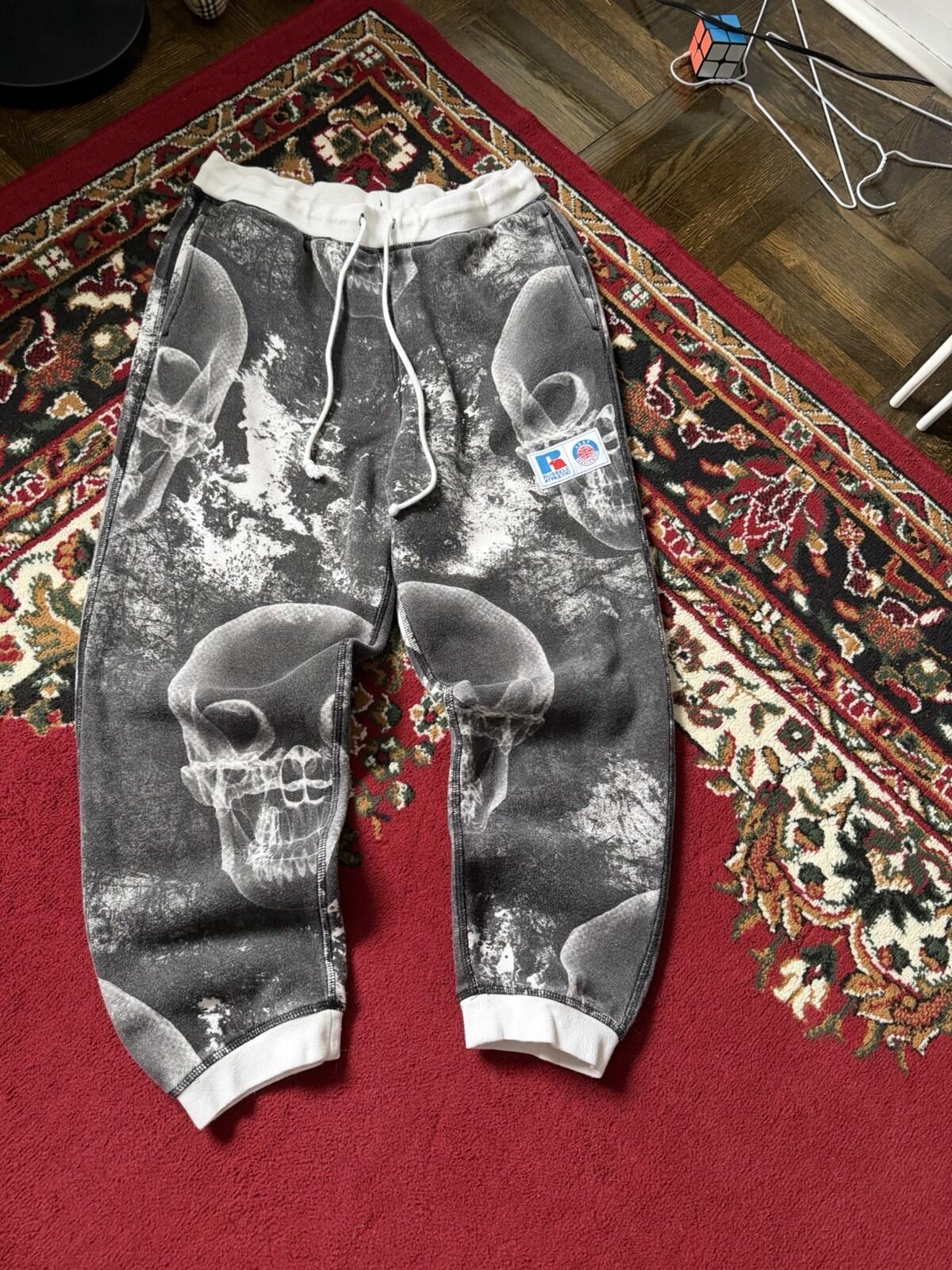 ASAP Worldwide X Russell Athletic Sweatpants White/Black Men’s Size Medium