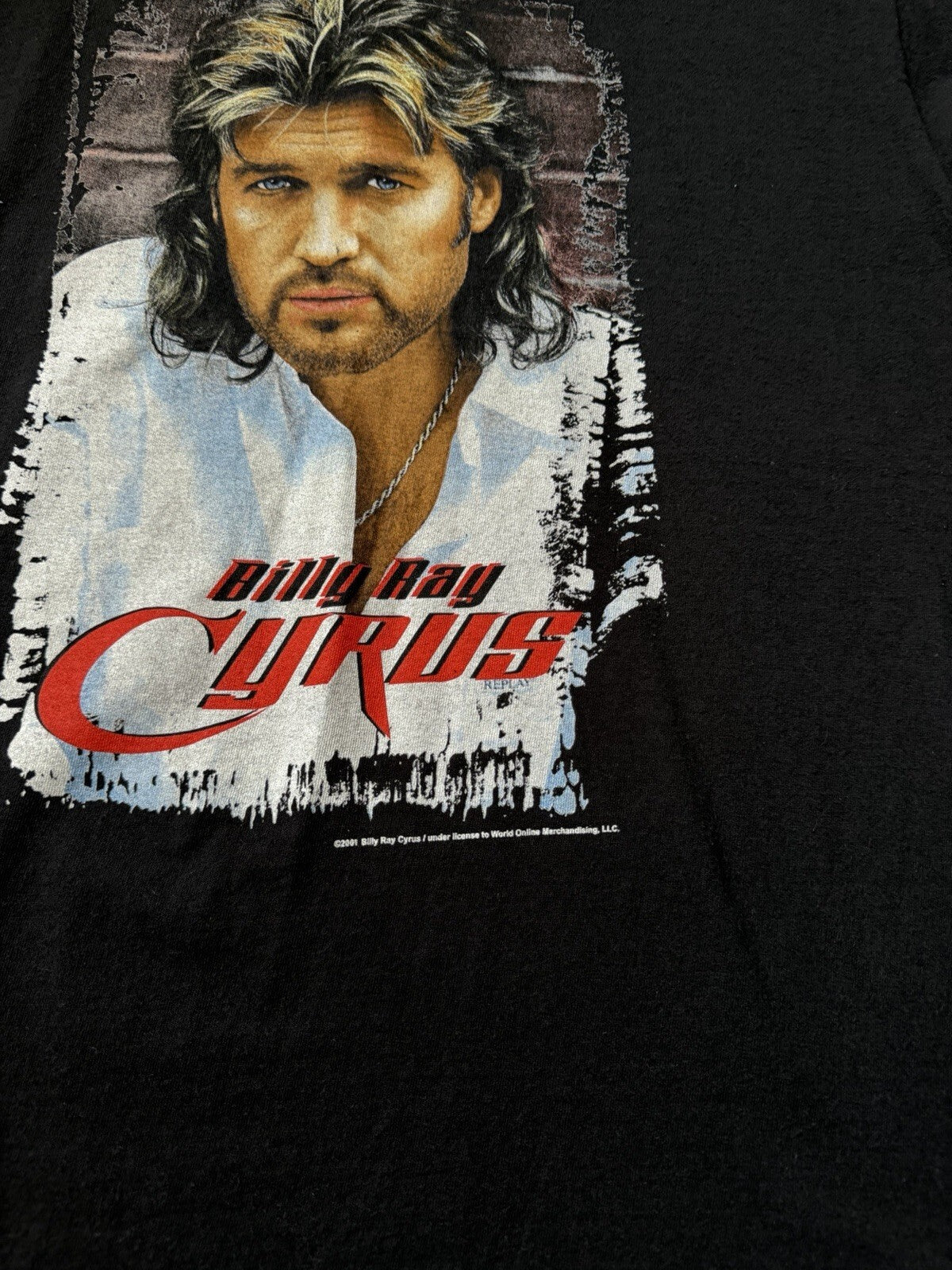 Vintage Billy Ray Cyrus 2001 Tour Black T-Shirt Mens Size Medium 00s