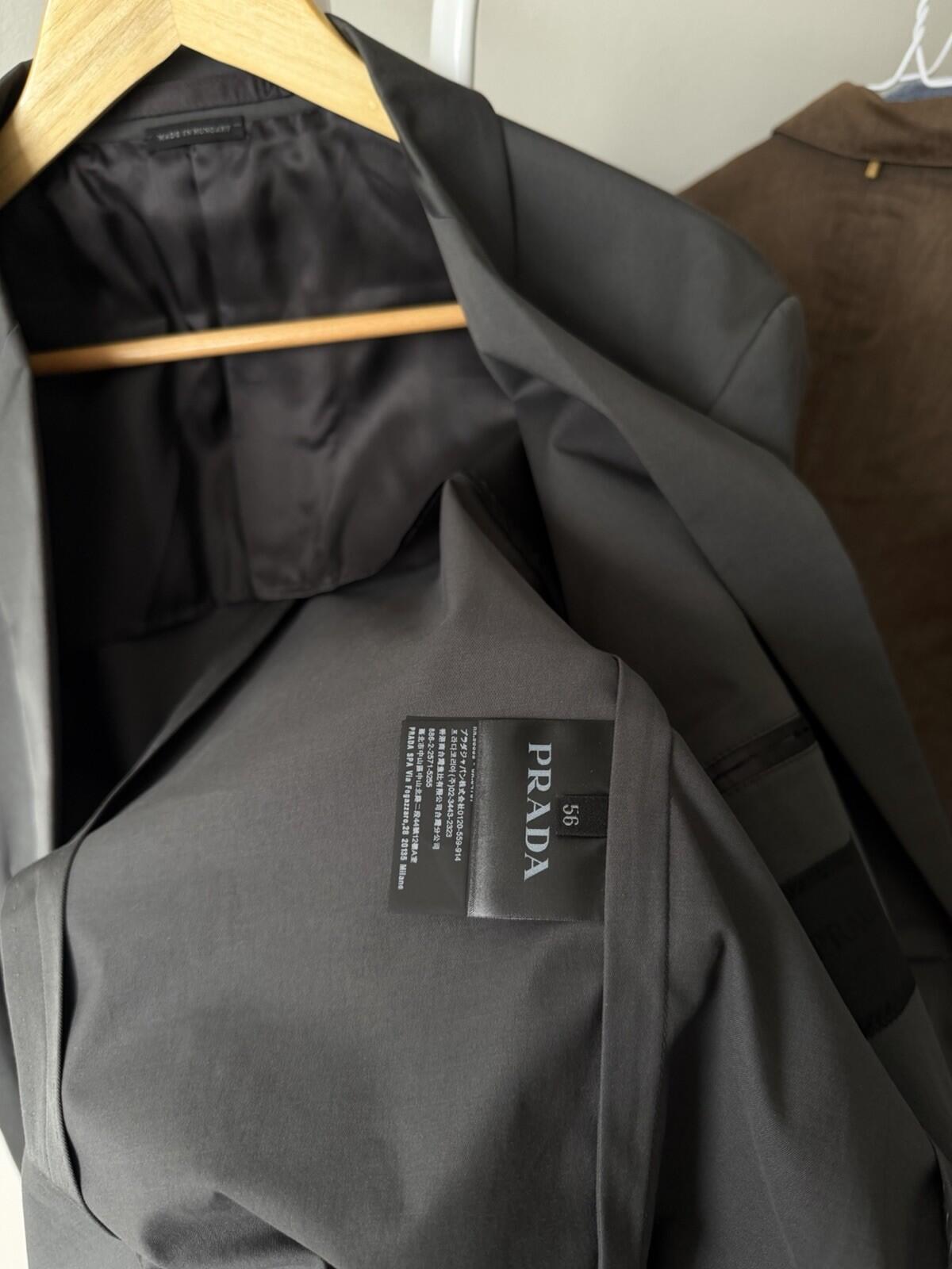 Prada Milano Cotton Gray Two Button Blazer / Sport Jacket