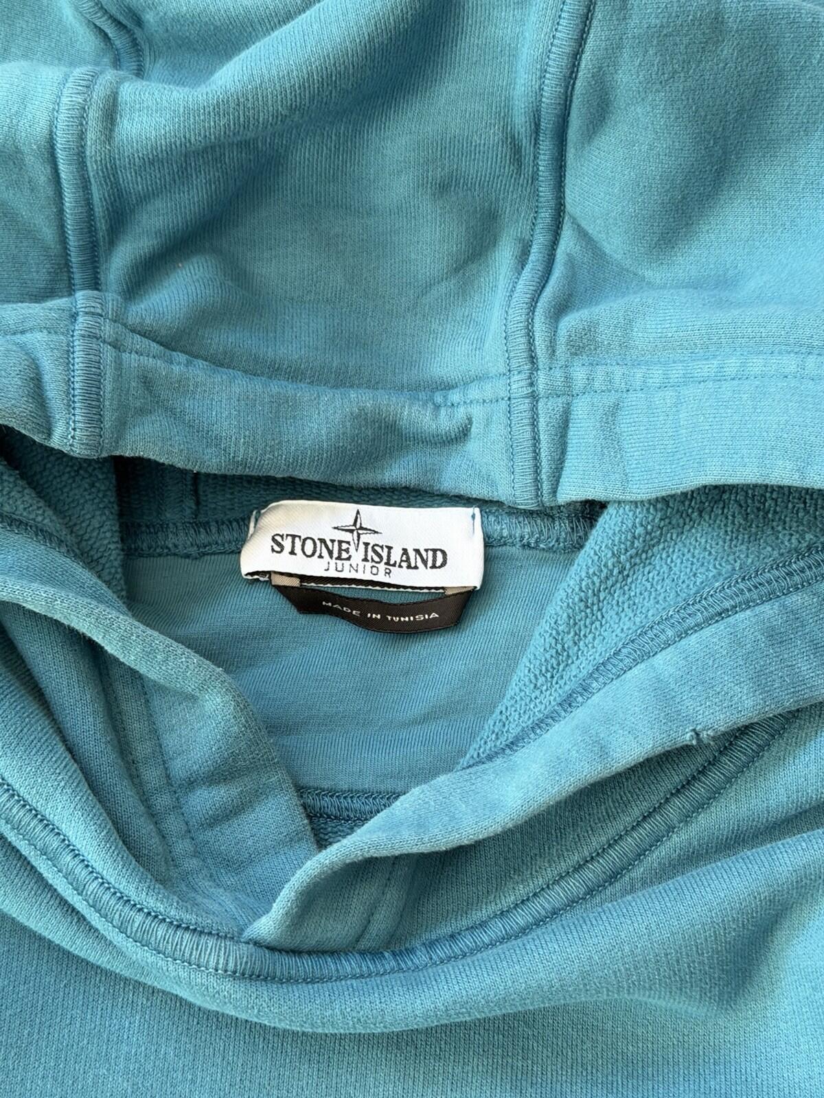 Stone Island Junior Blue Badge Logo Hoodie Authentic