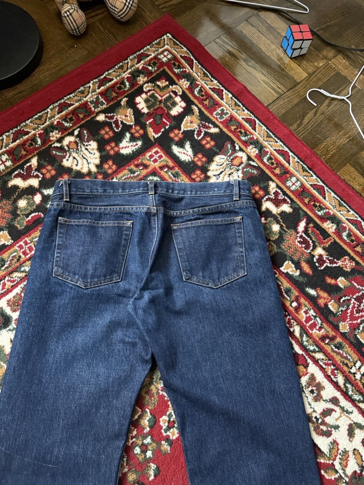 APC Rue De Paris Hipster Men's Size 30 Red Selvedge Distressed Slim Jeans A.P.C