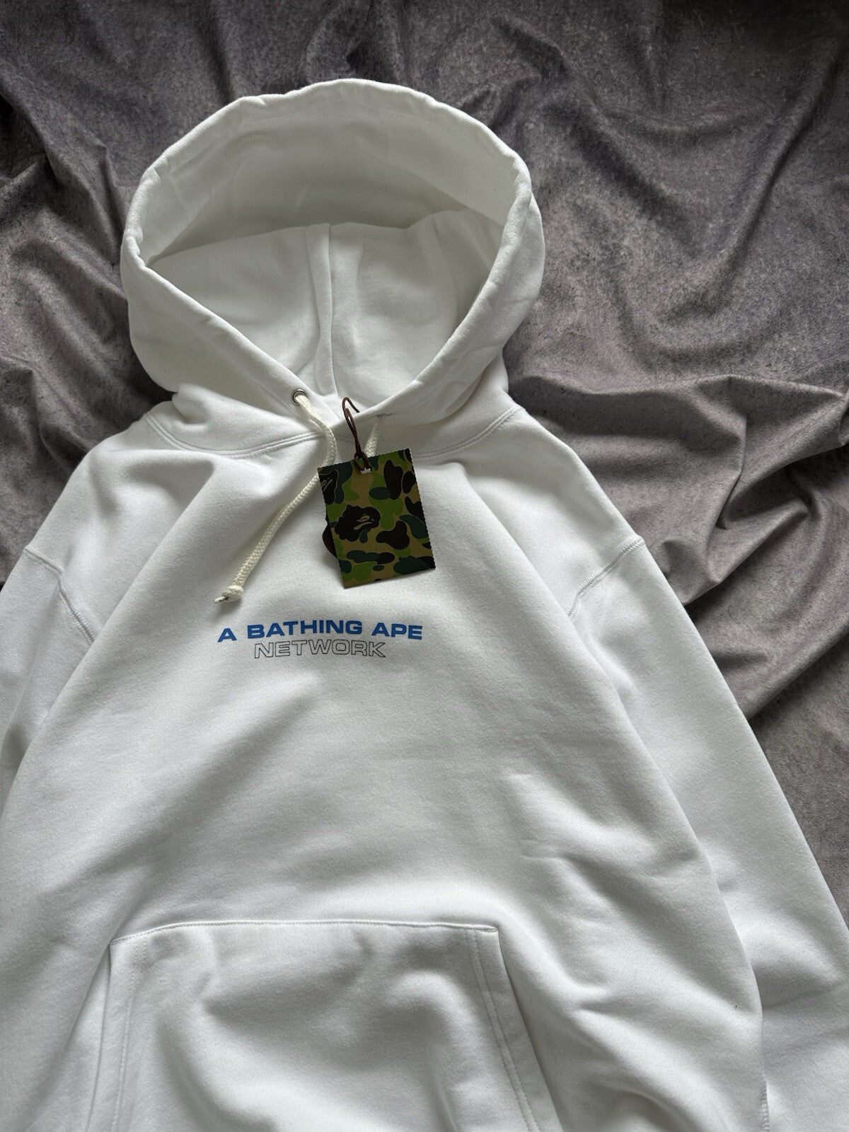 NWT Bape A Bathing Ape Network World Gone Mad Hoodie White Size XL