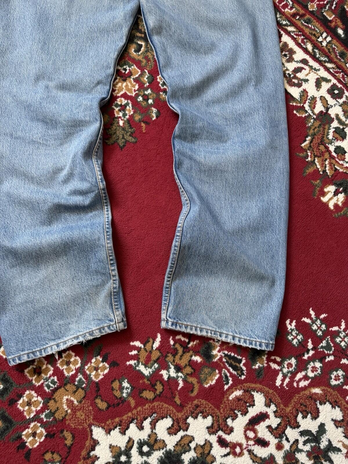 90s Vintage Levi's 501 Jeans Size 40x34 Blue Light Blue Washed Denim