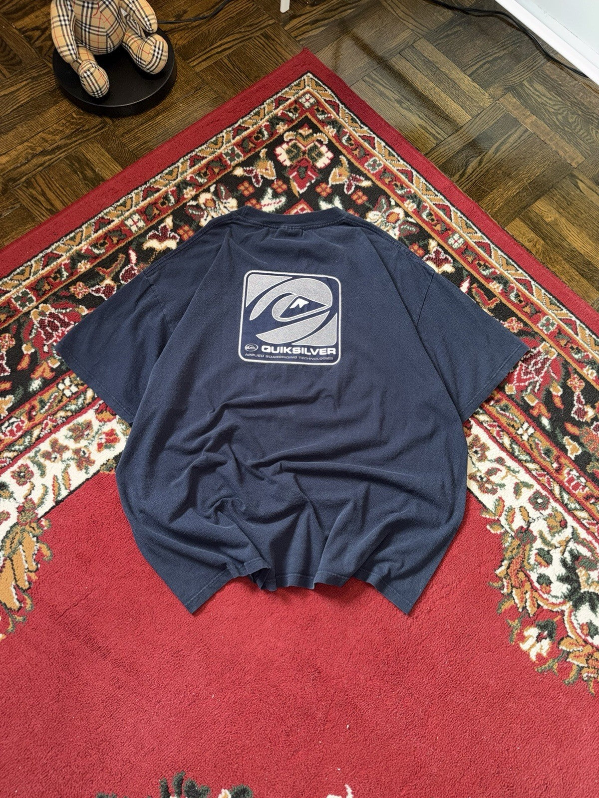 90s Quiksilver International Vintage Reflective Logo Tee T-shirt Surd Skate XL