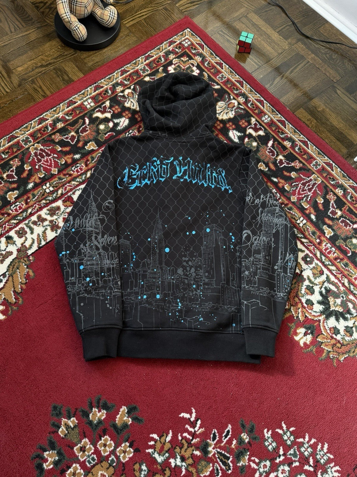 Vintage Ecko Unltd. Full Zip Hoodie Graffiti Girl Print Size M Streetwear Y2K