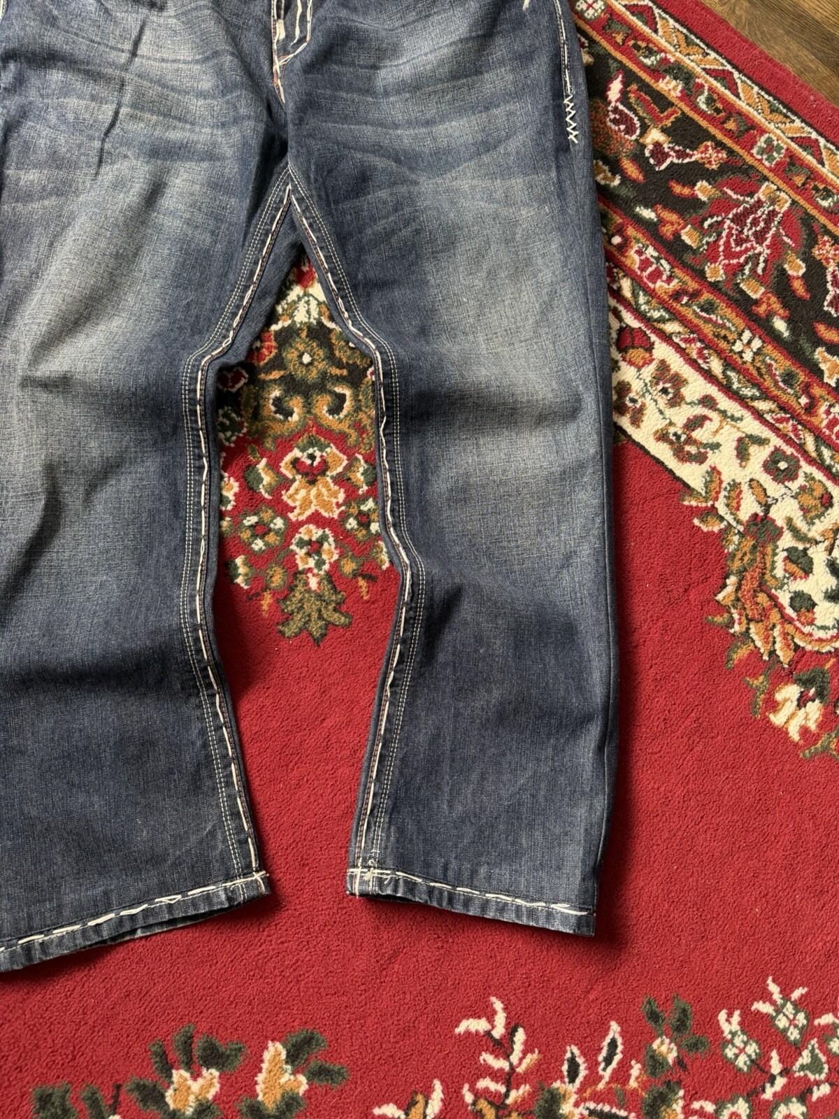 Laguna Beach Jeans Size 36 Mens Bootcut Skulls Embroidered Vintage Made in USA