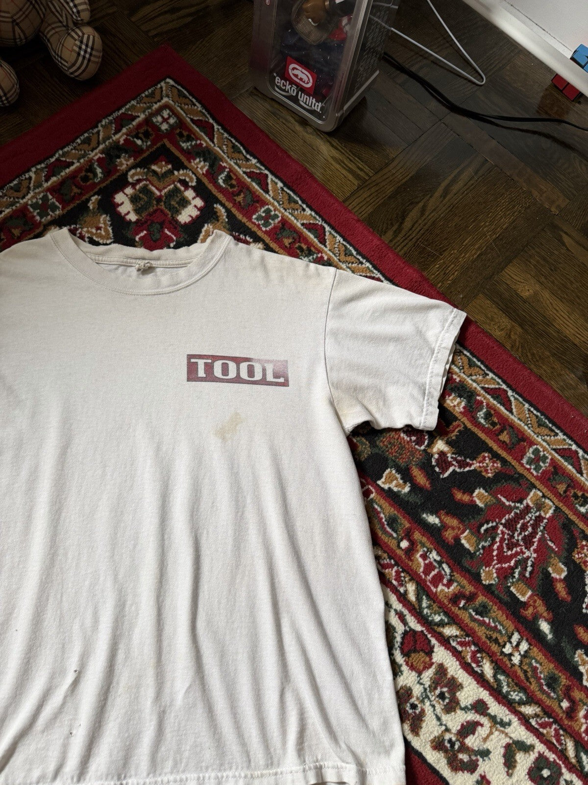 Vintage 2007 Tool 10,000 Days Tour Tee Shirt 2XL White Heavy Metal Band Grunge