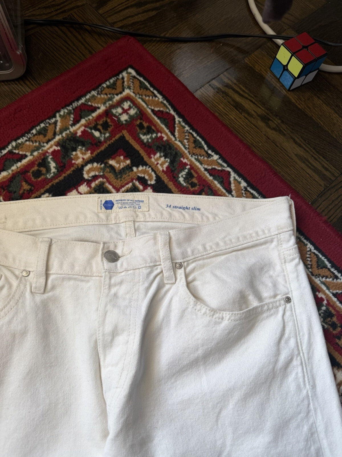 Industry of All Nations Jeans Mens 34 Straight Leg Hand-Loomed Selvedge Denim
