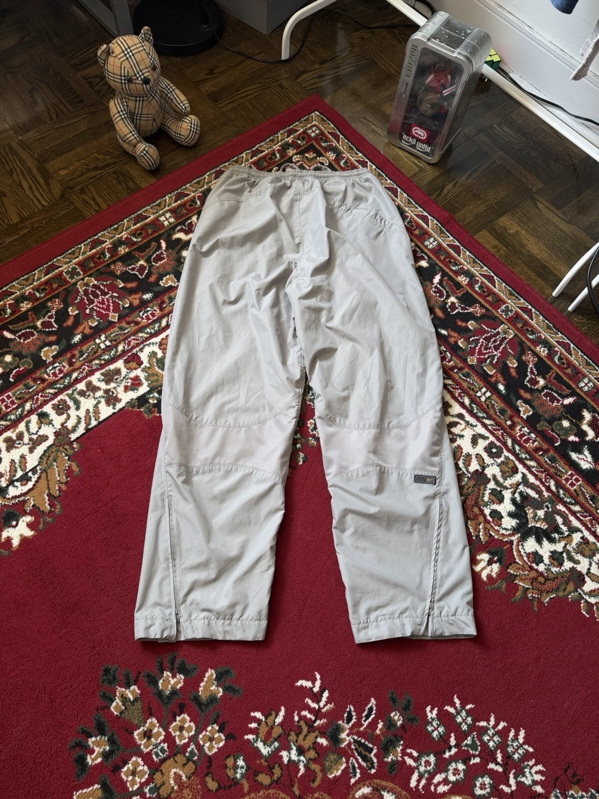 Y2K Nike Baggy Vintage Nylon Pants Gray Size L