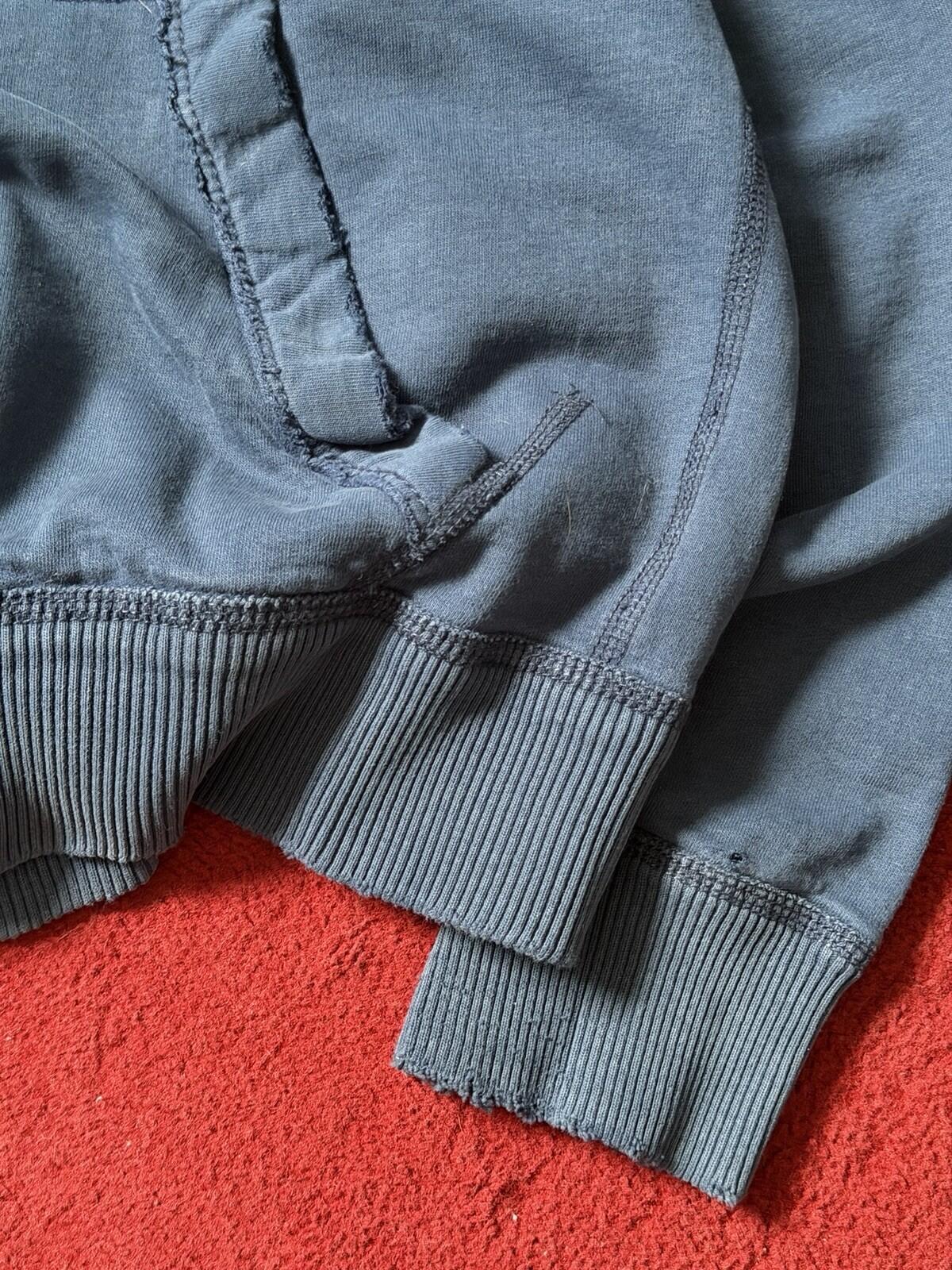 Vintage Y2K American Eagle Zip Hoodie Thermal Hood Distressed Mens Small Grunge