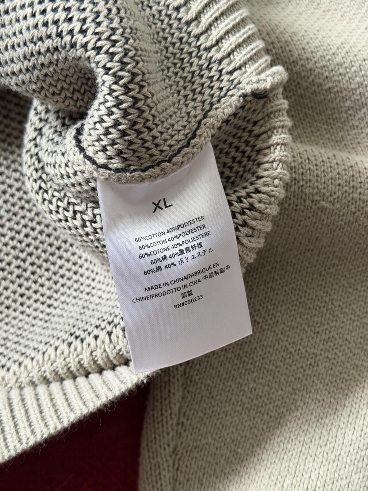 Fear of God Essentials Cream Logo Pullover Hoodie Sweatshirt Knit XL