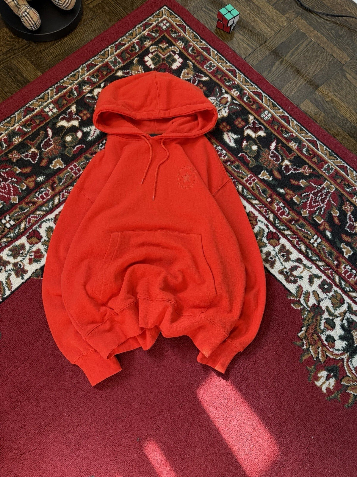 Stussy Sport Oversized Red Hoodie
