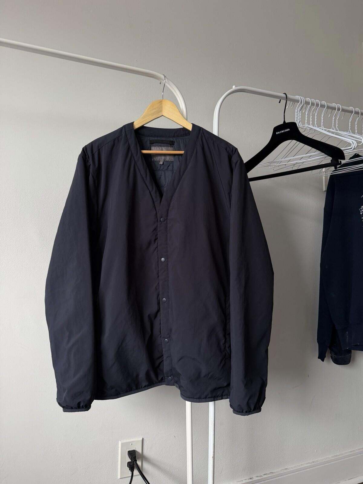 Norse Projects Otto Light WR Nylon Midlayer Collarless Navy Blue Jacket XL
