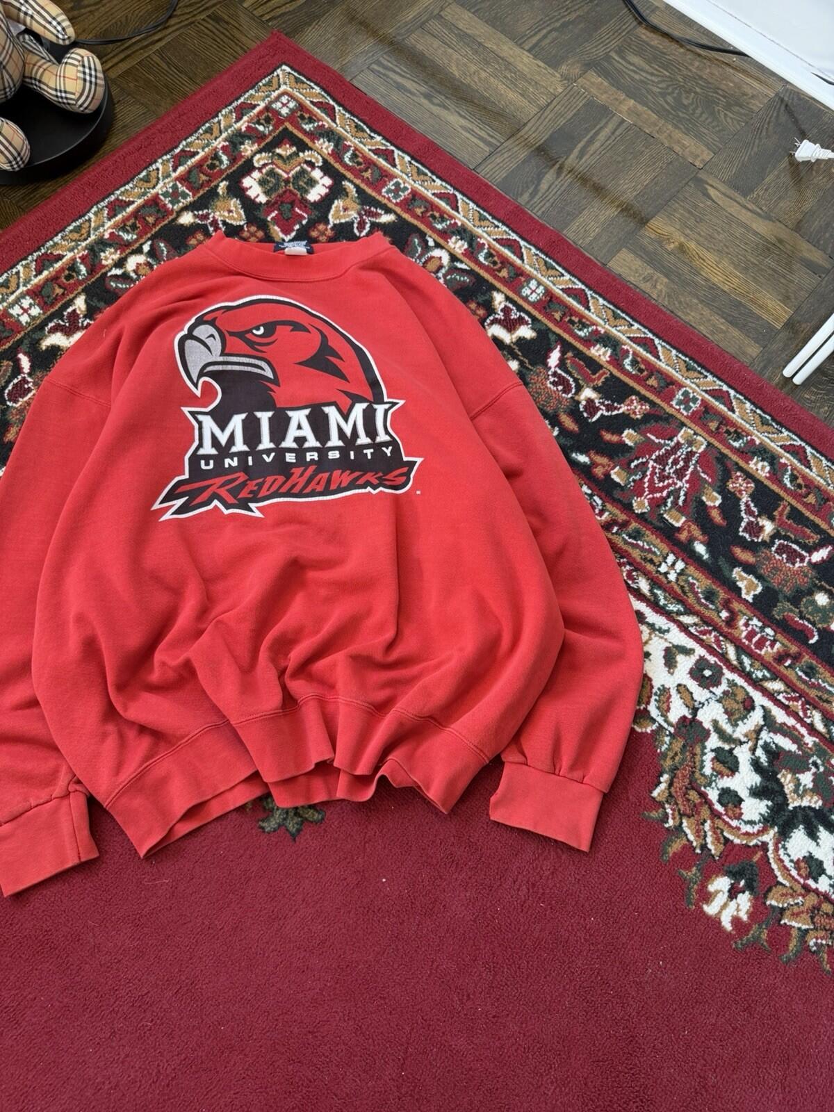 Vtg Jansport Miami University Redhawks Ncaa Crewneck Sweatshirt Xxl
