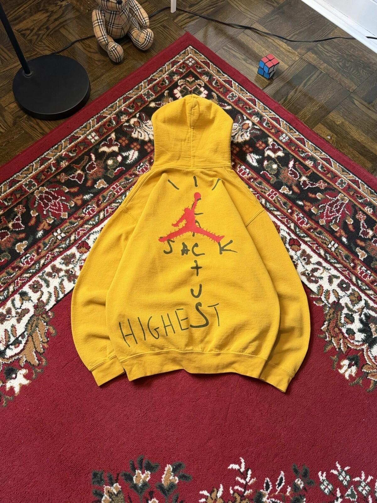 Travis Scott x Nike Air Jordan Cactus Jack Highest Hoodie Yellow Size M