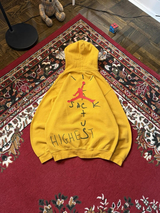 Travis Scott x Nike Air Jordan Cactus Jack Highest Hoodie Yellow Size M