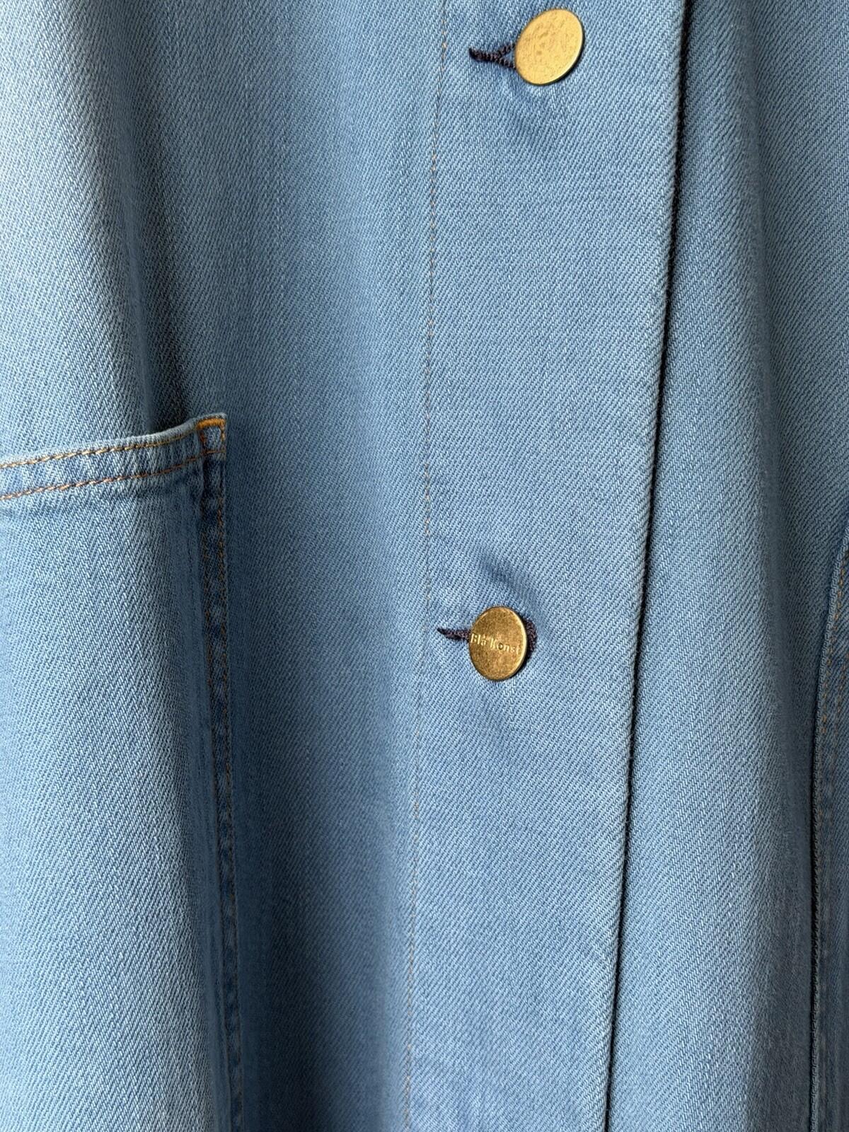 Acne Studios Bla Konst SS18 Brandou Sun B  Denim Coat Jean Jacket Size 36