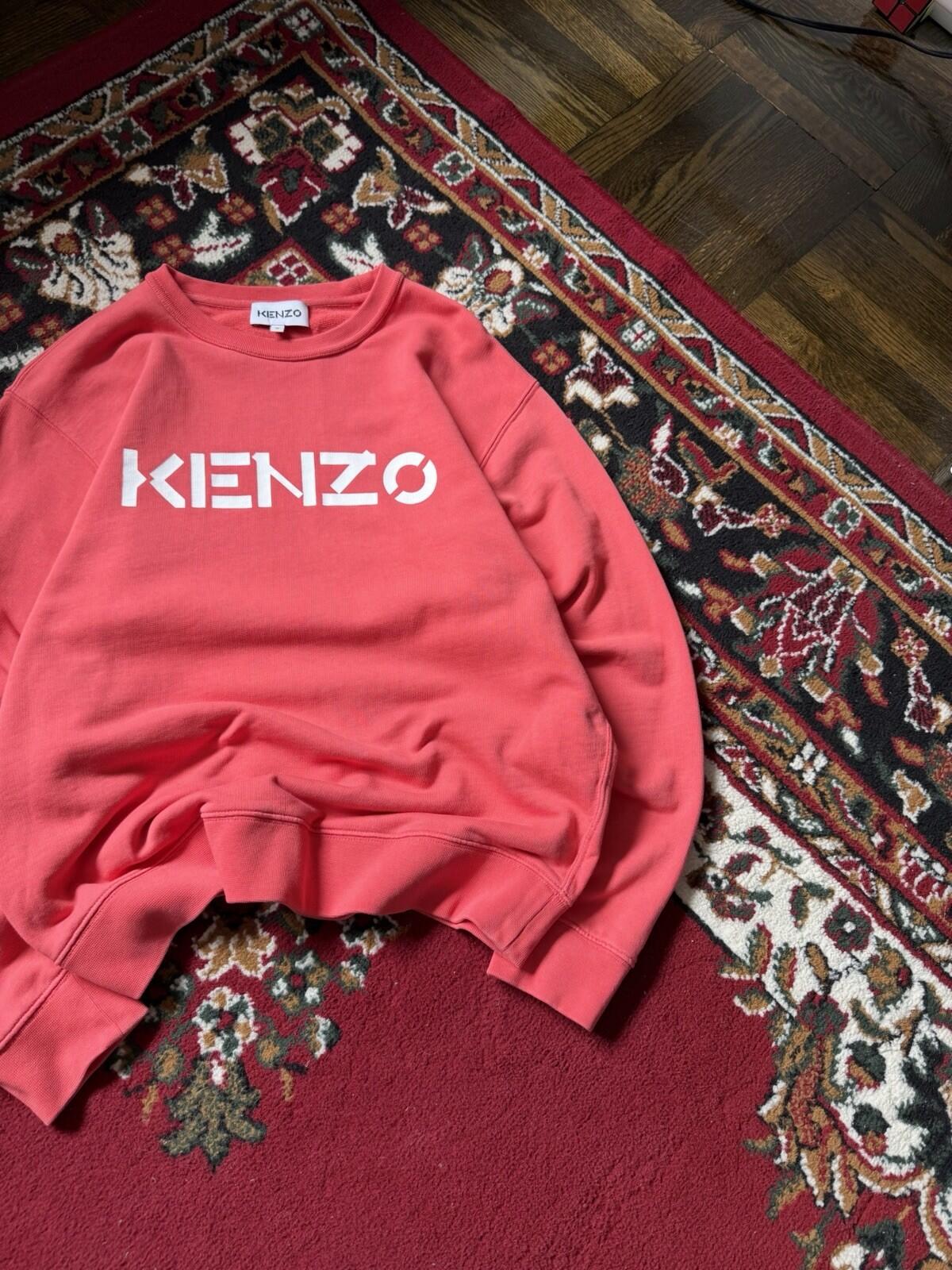 Kenzo Peach/Red Logo Longsleeve Sweatshirt Sweater Size S