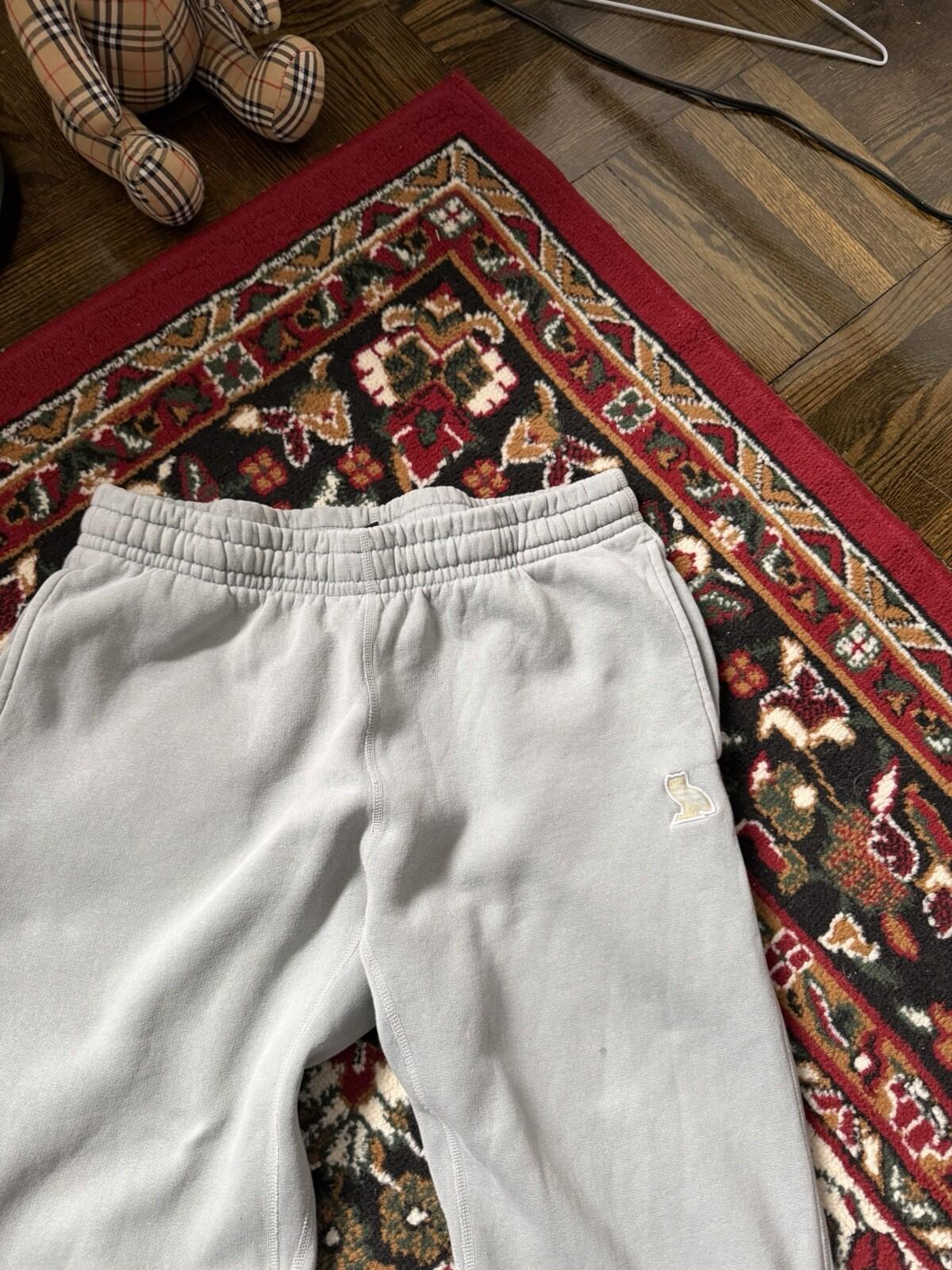 OVO October's Very Own Garment Dye Sweatpants Light Green Color Mens M Drake