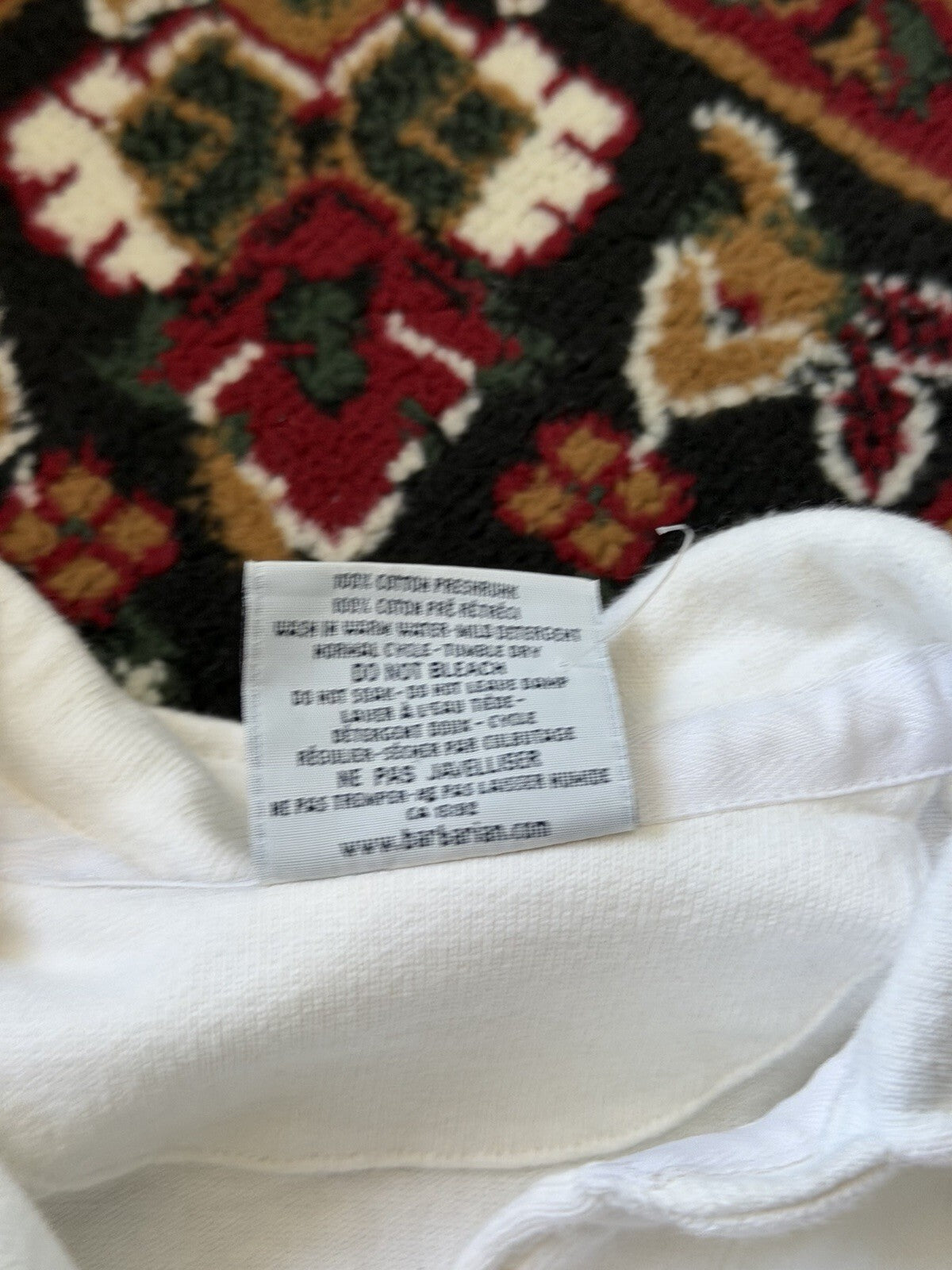 Vintage Barbarian Rugby Shirt Mens Small University of Guelph White  Polo