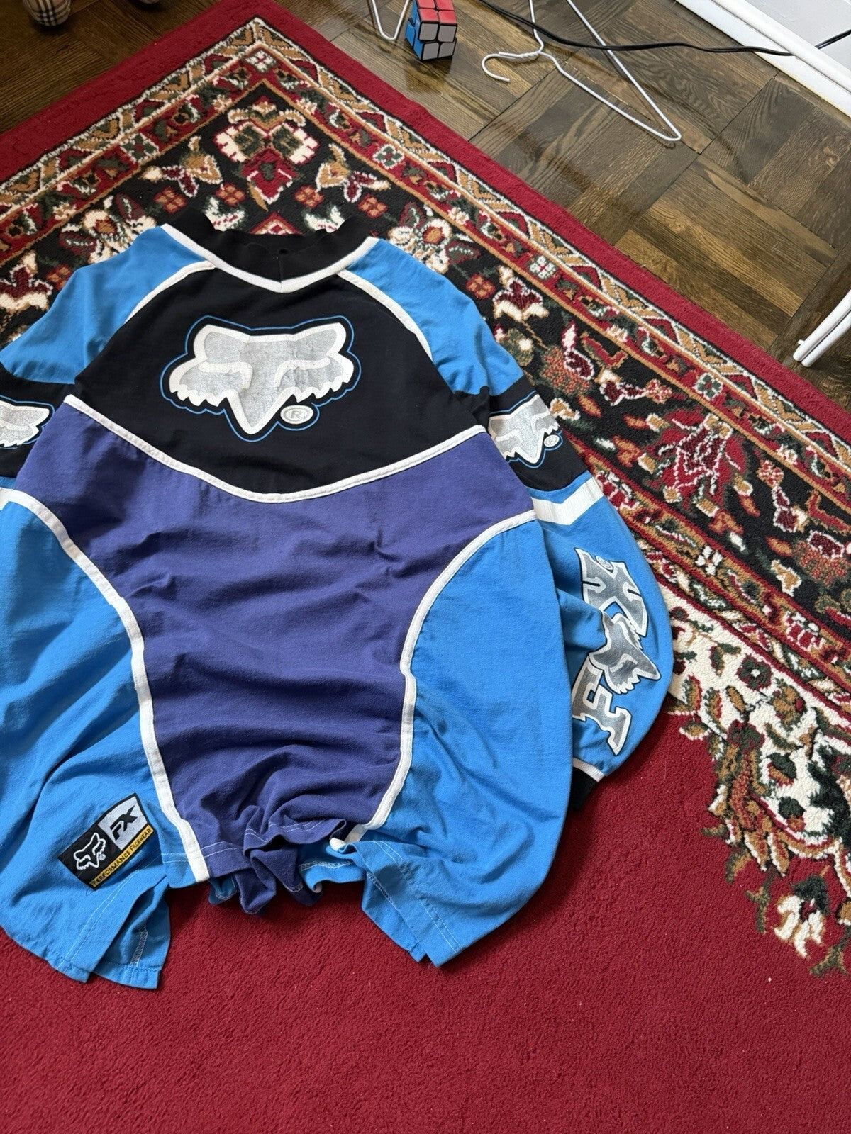 90s Vintage Fox Aero Racing Long Sleeve Shirt Sweater Sleeve Logos Size L USA