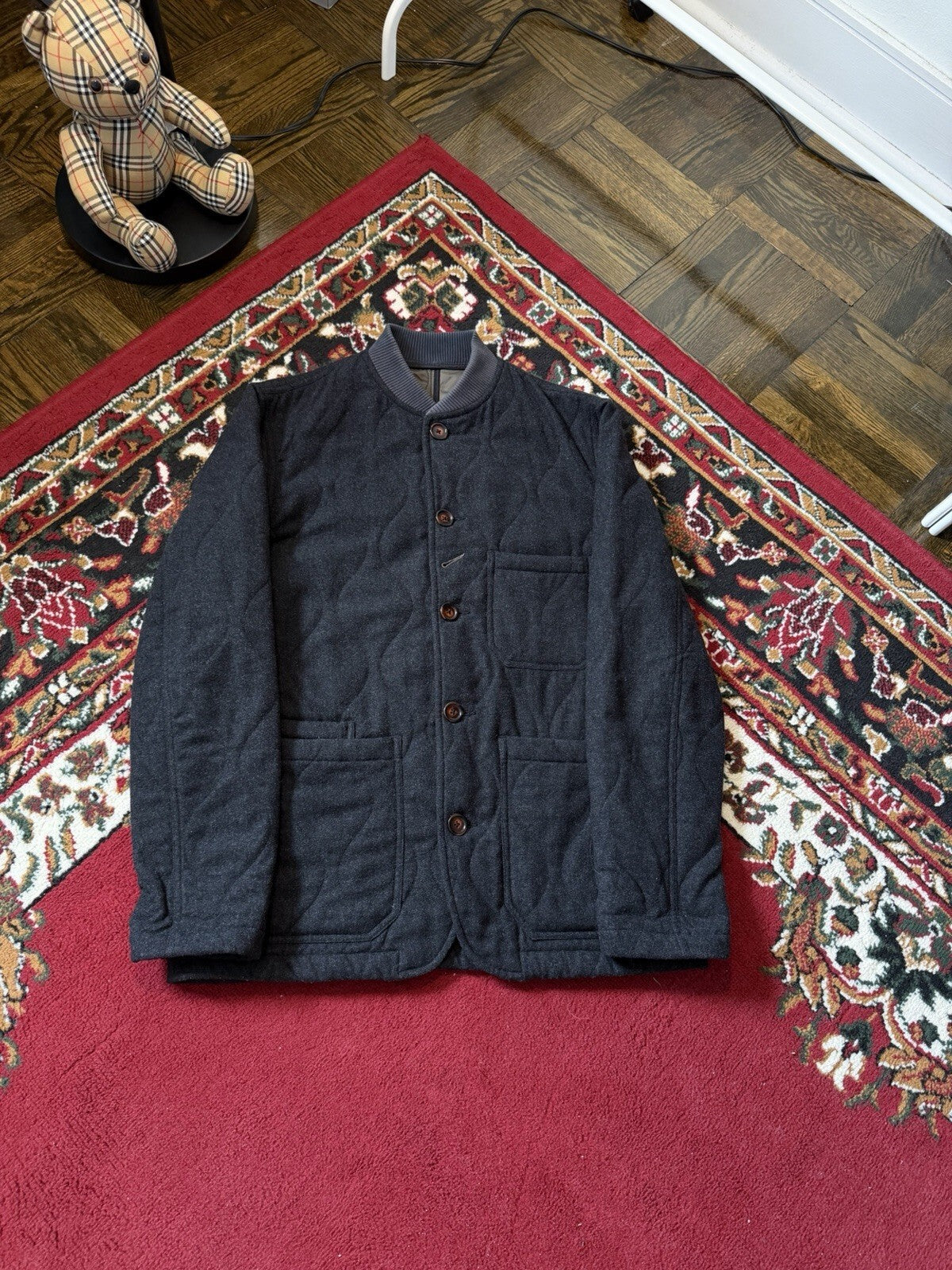 Universal Works Quilted Hunting Chore Jacket Wool Nylon M