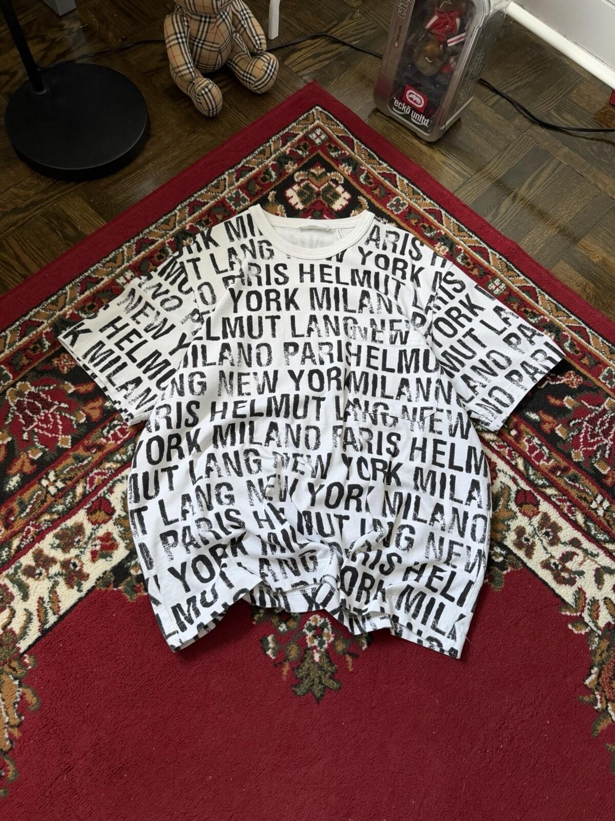 Helmut Lang New York Monogram T-shirt / Shorts Set Tee Size XL White / Black