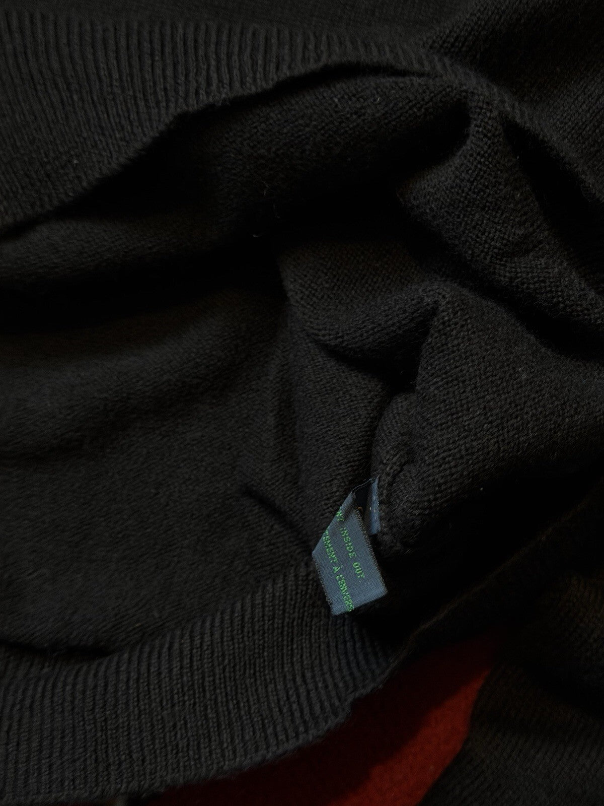 Polo Ralph Lauren Wool Long Sleeve Polo Collared Sweater Black Size L