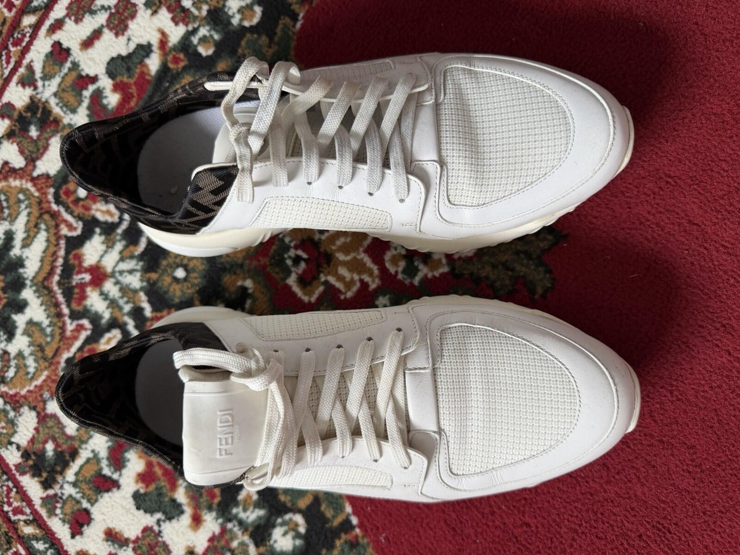FENDI Tech Fabric Zucca FF Logo Sneakers Size: 9