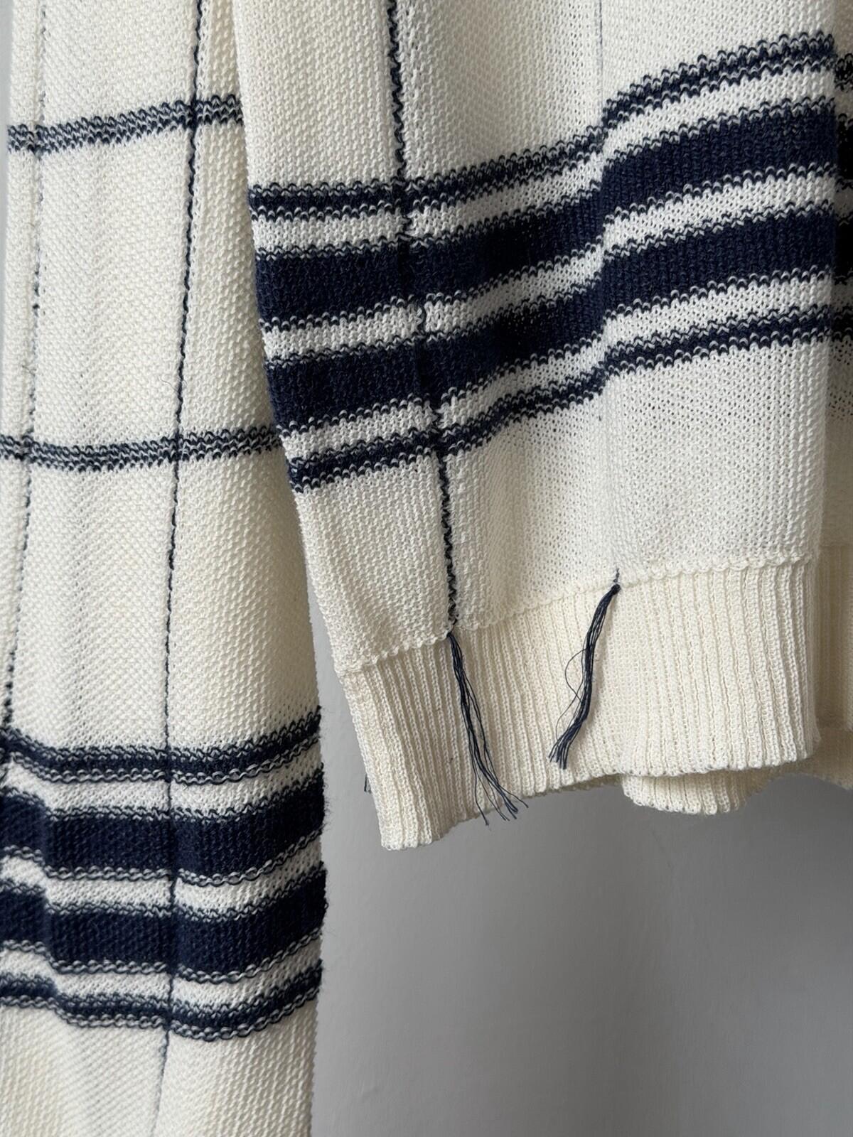 Maison Martin Margiela Oversized Striped Knit Sweater Wool Blend