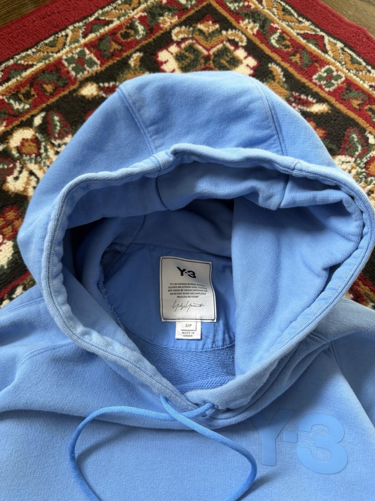 Y-3 Yohji Yamamoto x Adidas Classic Logo Hoodie Baby Blue Size S