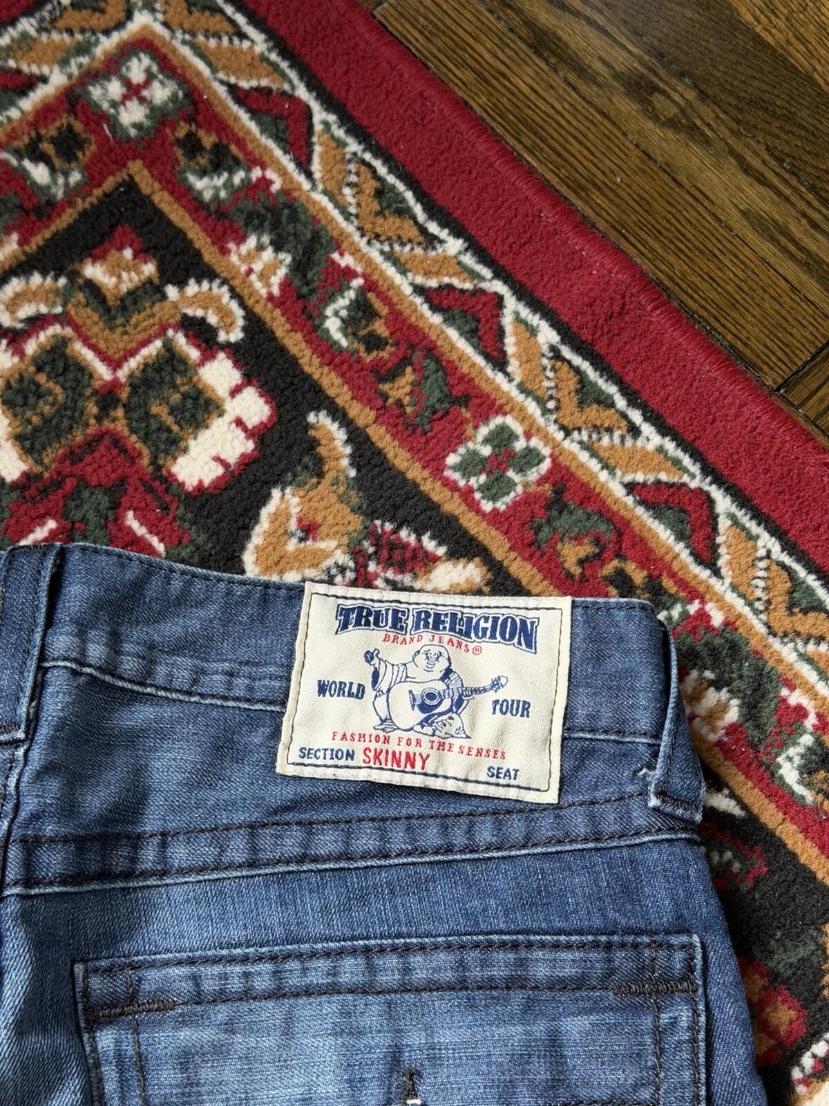 Y2K True Religion Studded Skinny Vintage Jeans Made In USA Size 32