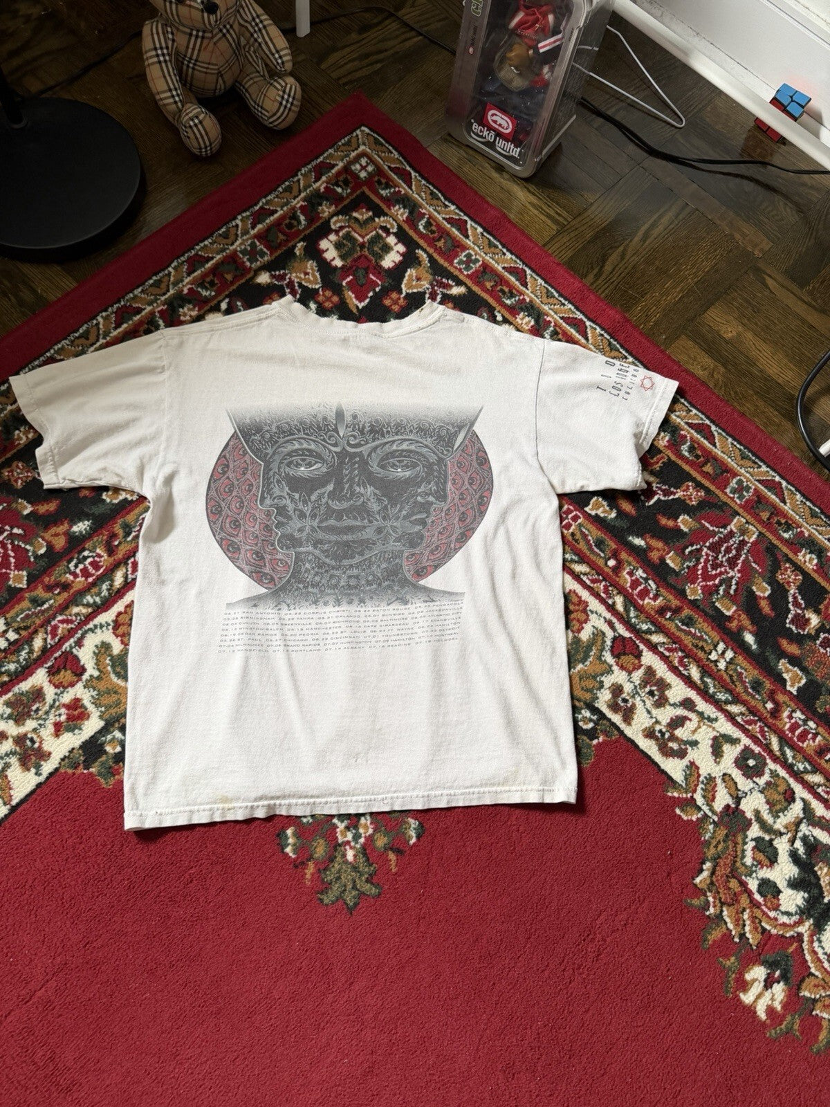 Vintage 2007 Tool 10,000 Days Tour Tee Shirt 2XL White Heavy Metal Band Grunge