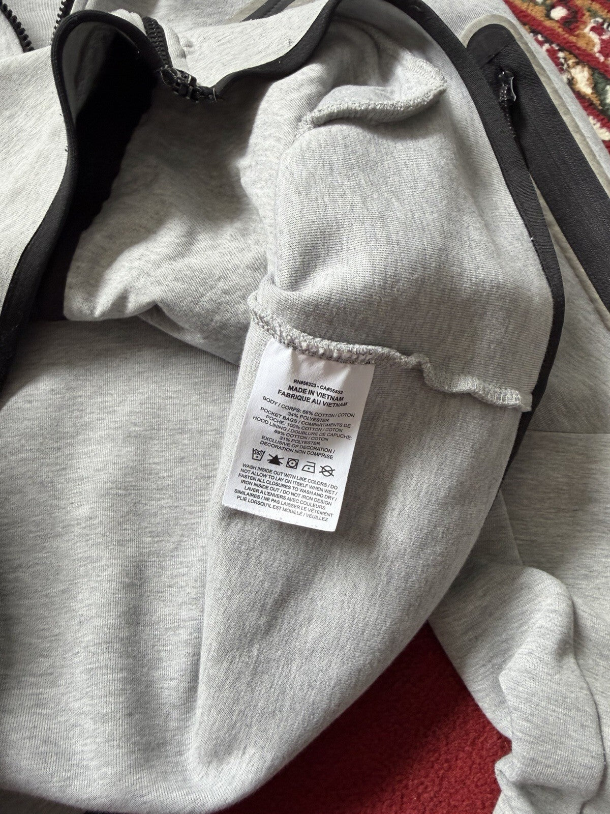 Nike Tech Fleece Zip Hoodie Mens Large Full Zip Sweatshirt CU4489-063