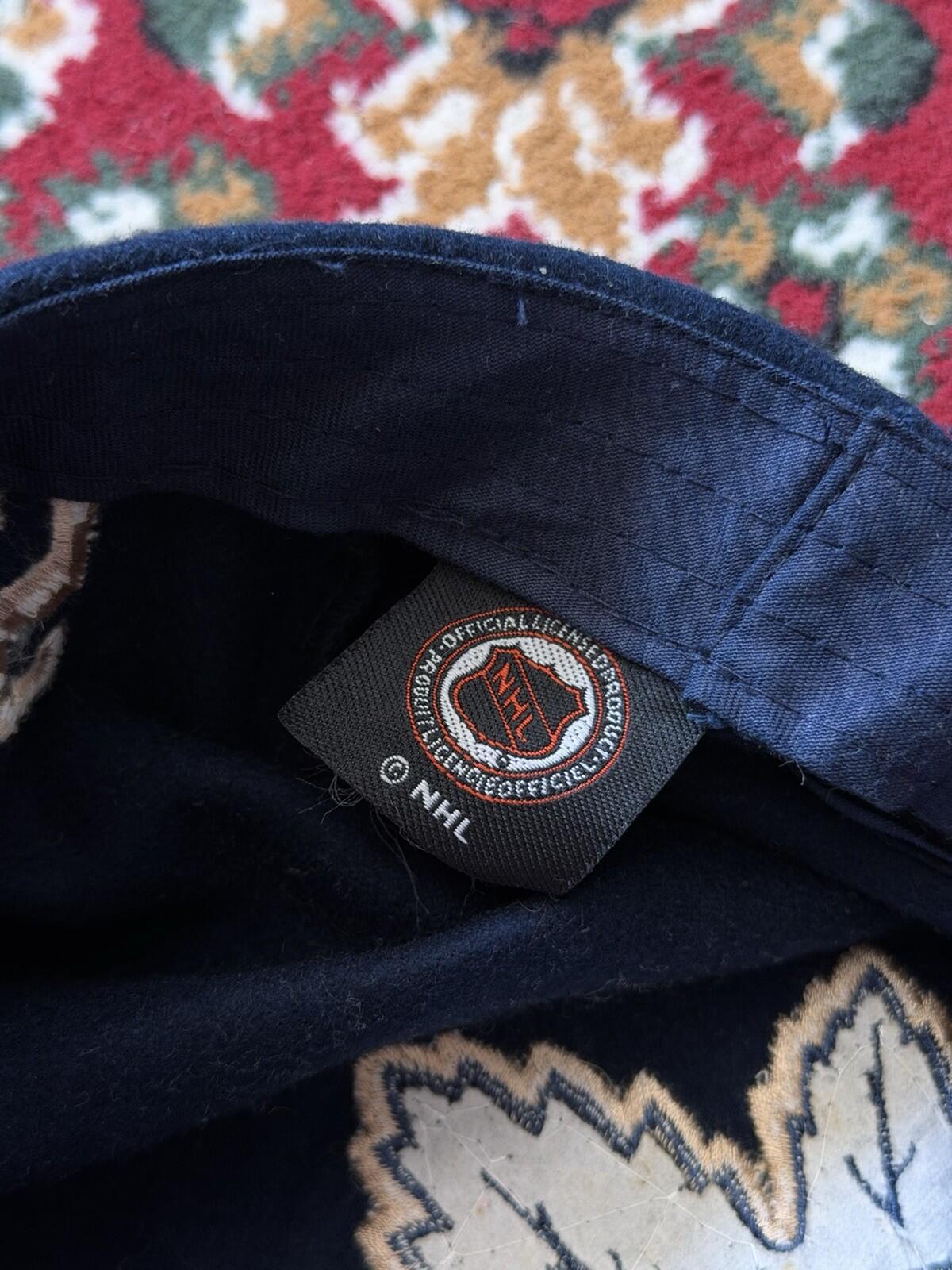 90s Toronto Maple Leafs Vintage Flat-Cap Hat Wool Blue NHL