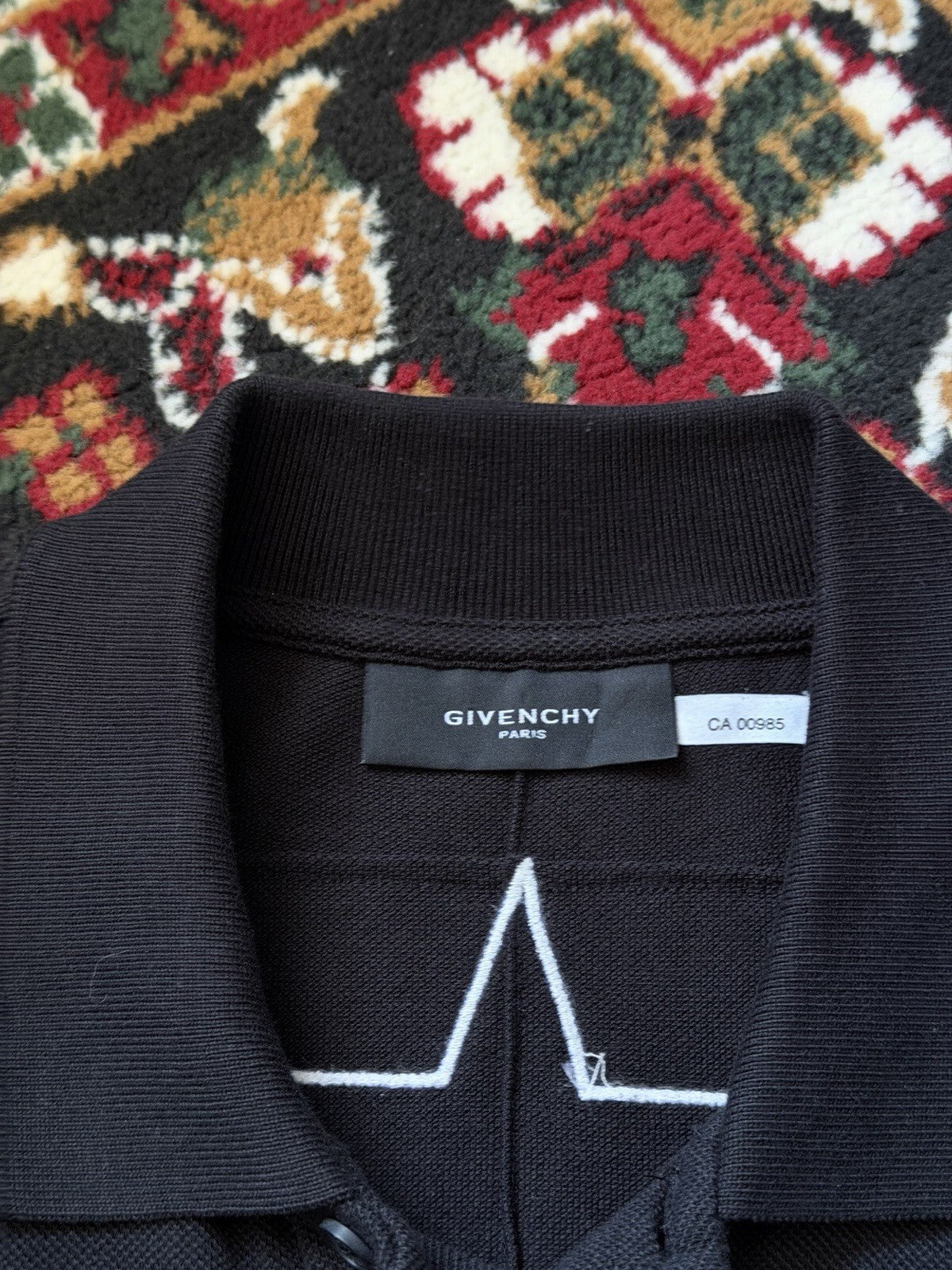 Givenchy White Stars Polo Shirt Size M Collared Shirt Tee