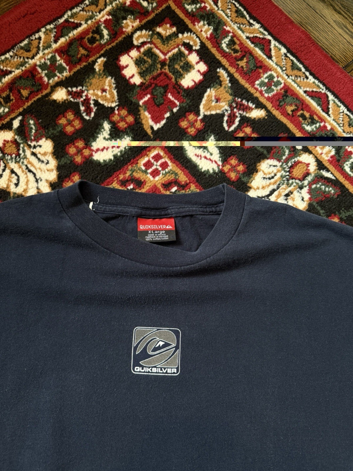 90s Quiksilver International Vintage Reflective Logo Tee T-shirt Surd Skate XL