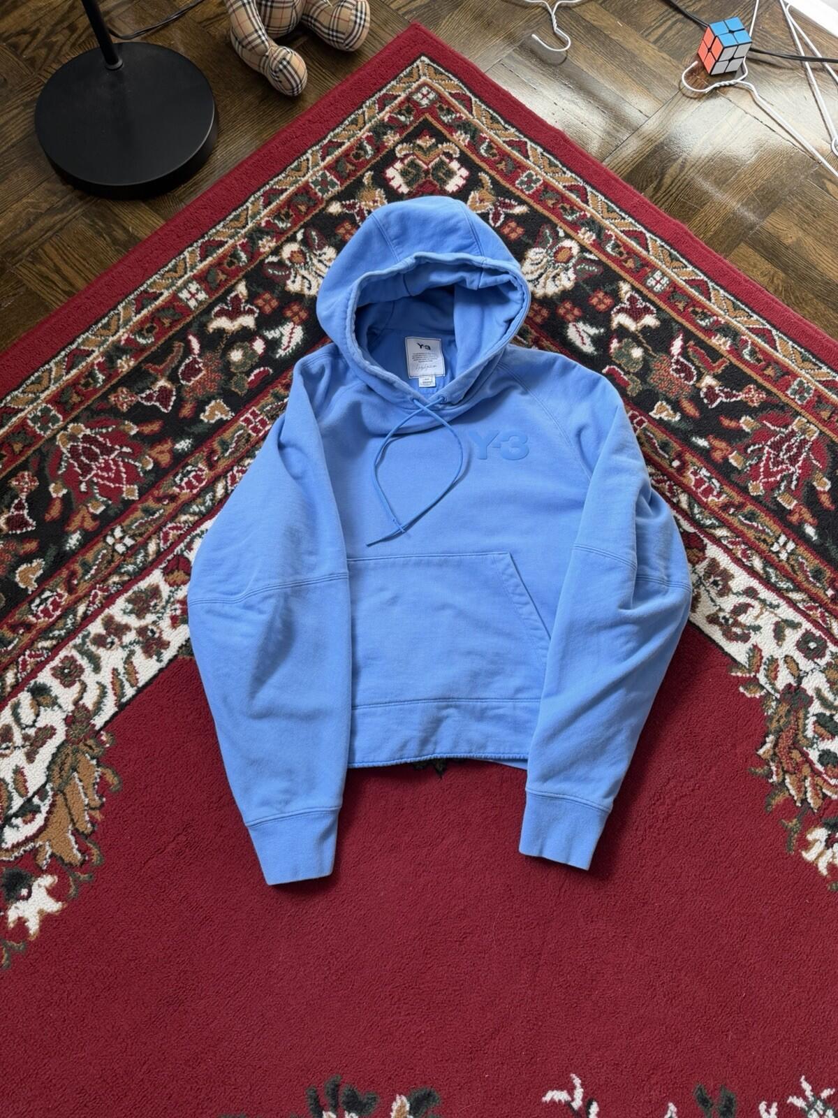 Y-3 Yohji Yamamoto x Adidas Classic Logo Hoodie Baby Blue Size S