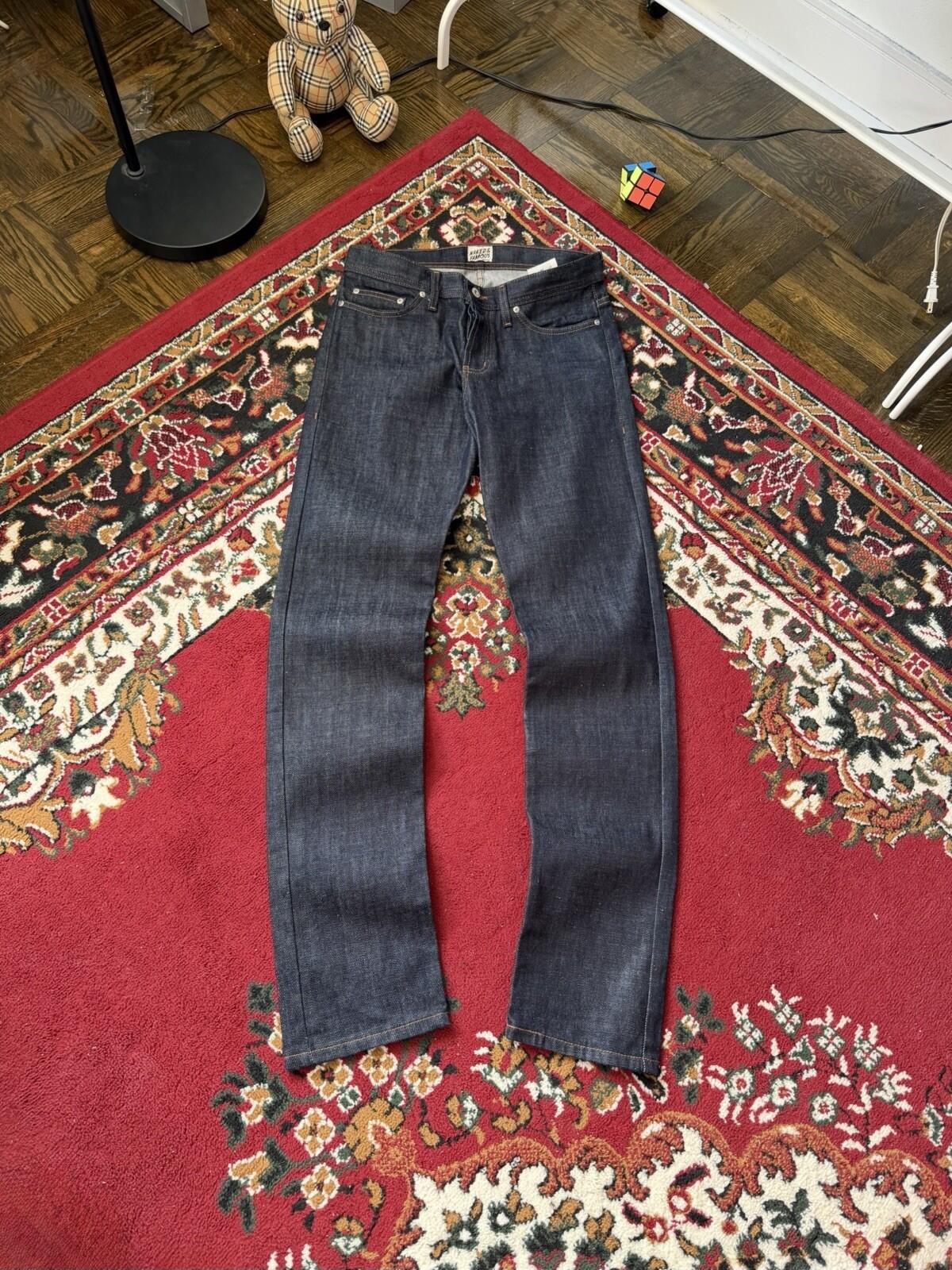 Naked & Famous Jeans Mens 31 Weird Guy Japanese Dark Indigo Organic Cotton