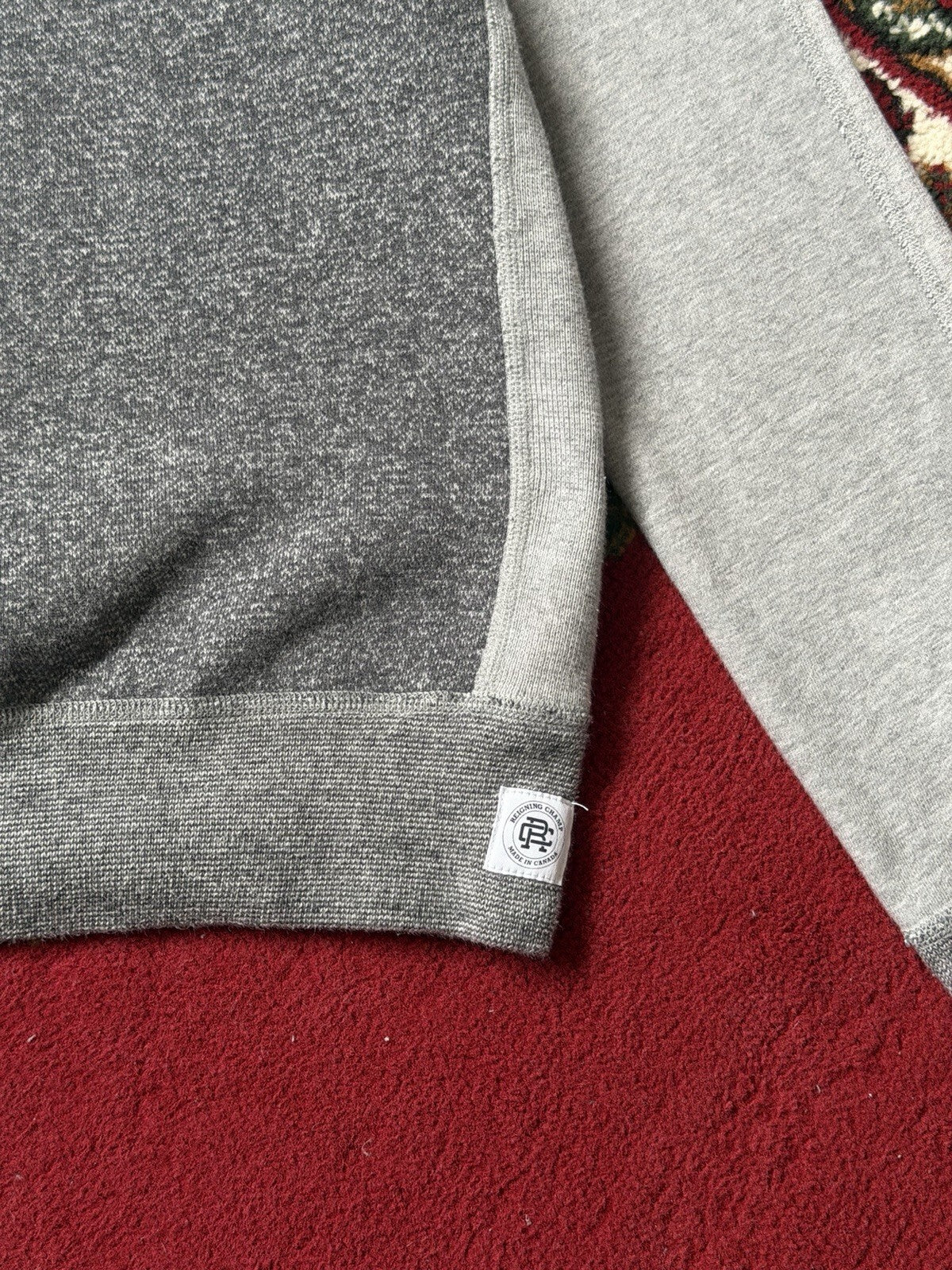 Reigning Champ Fleece Basic Sweatshirt Size XS Mens Gray