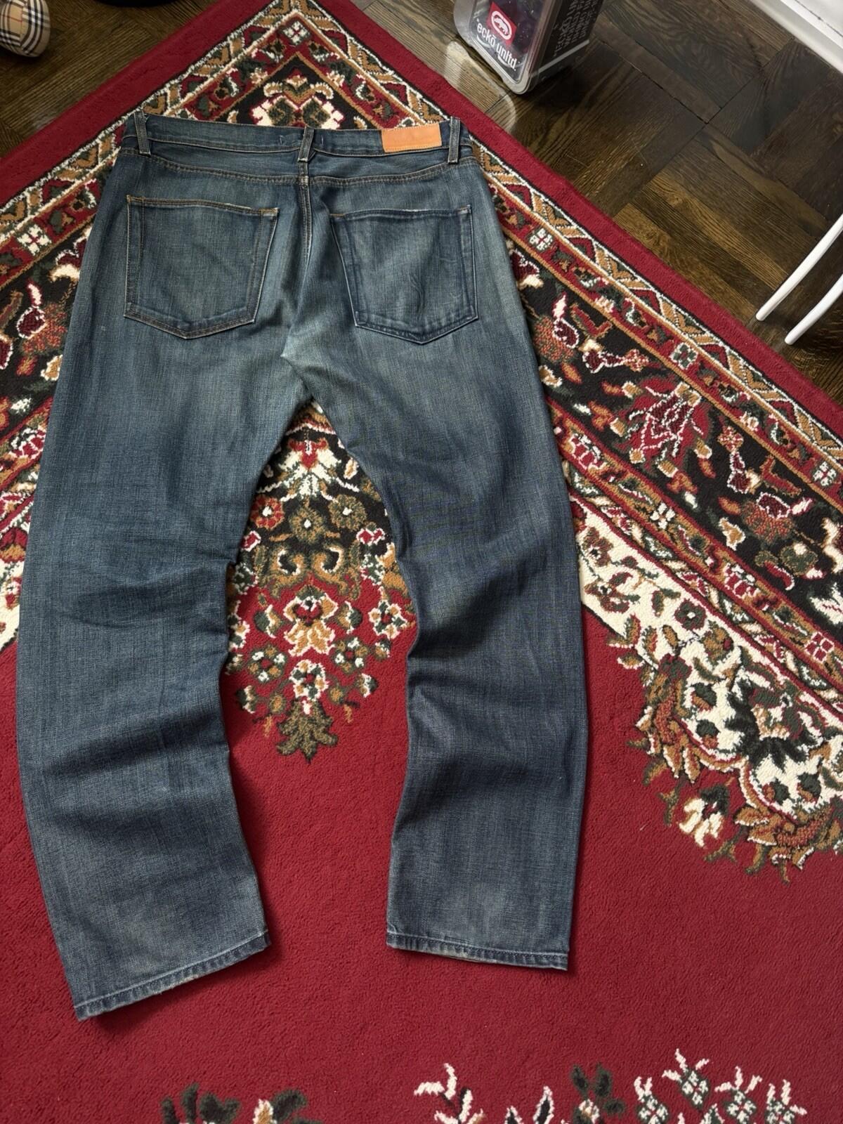 Acne Jeans Washed Classic Straight Leg Dark Wash Denim Cotton Mens 34/32