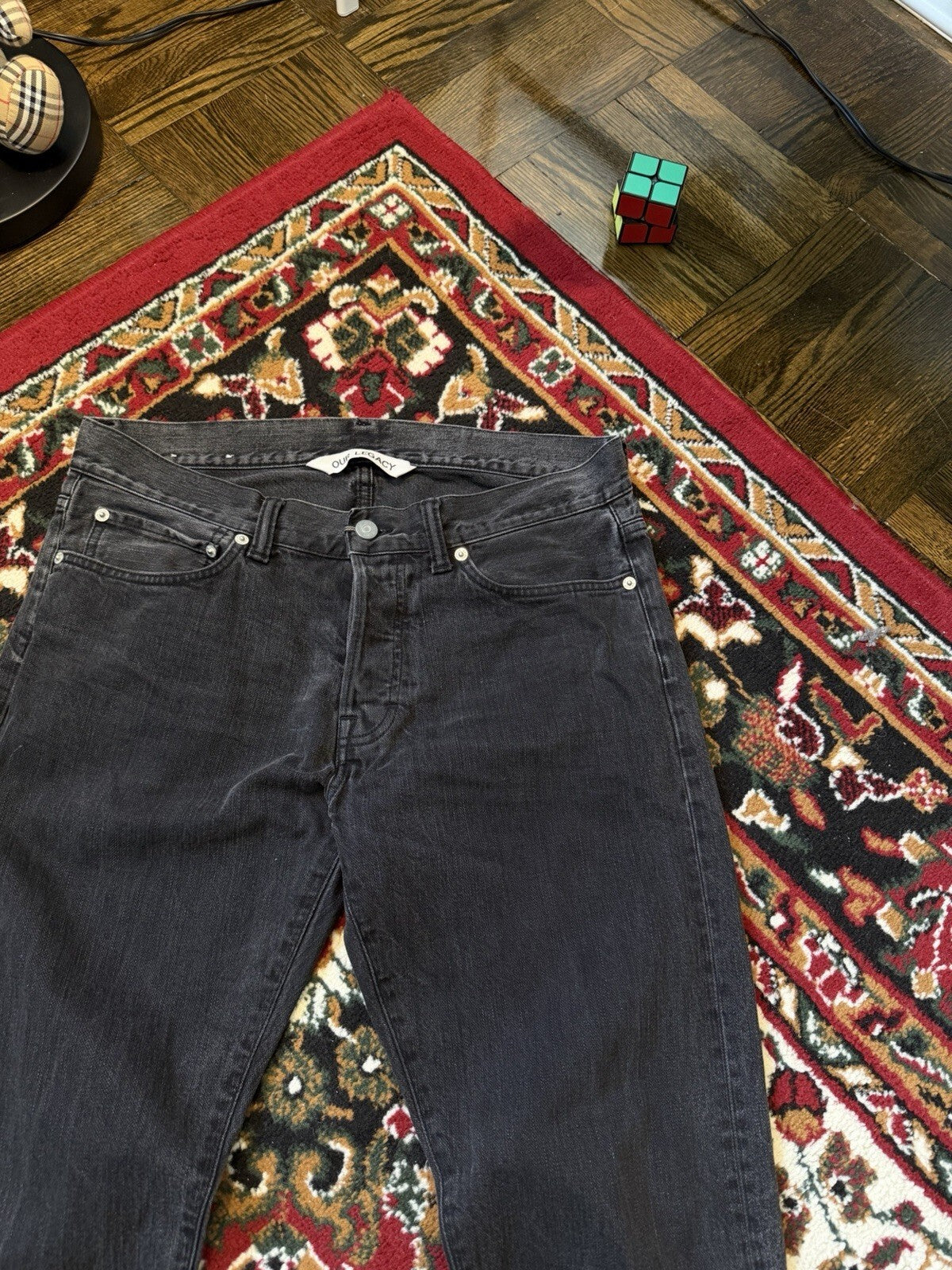 Our Legacy Mens Zero Cut Broken Twill Black Denim Jeans Pants Dark Wash - 33x32