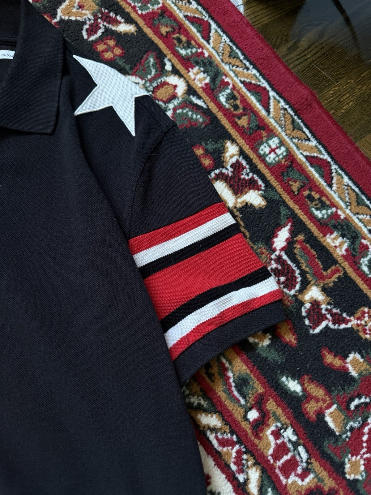 Givenchy White Stars Polo Shirt Size M Collared Shirt Tee