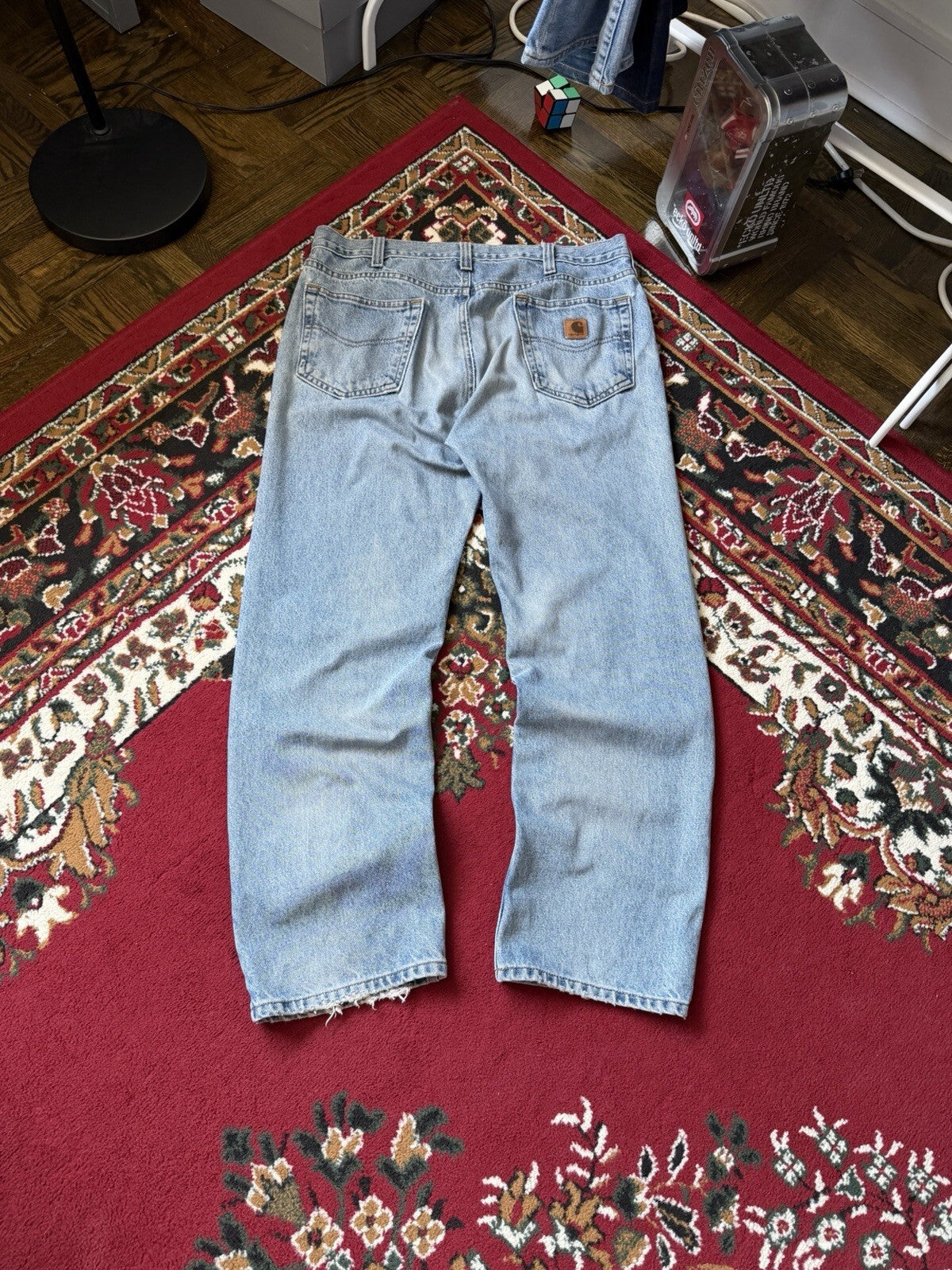 Vintage Carhartt Jeans Mens B480 DPS Denim Tradinional Fit Workwear